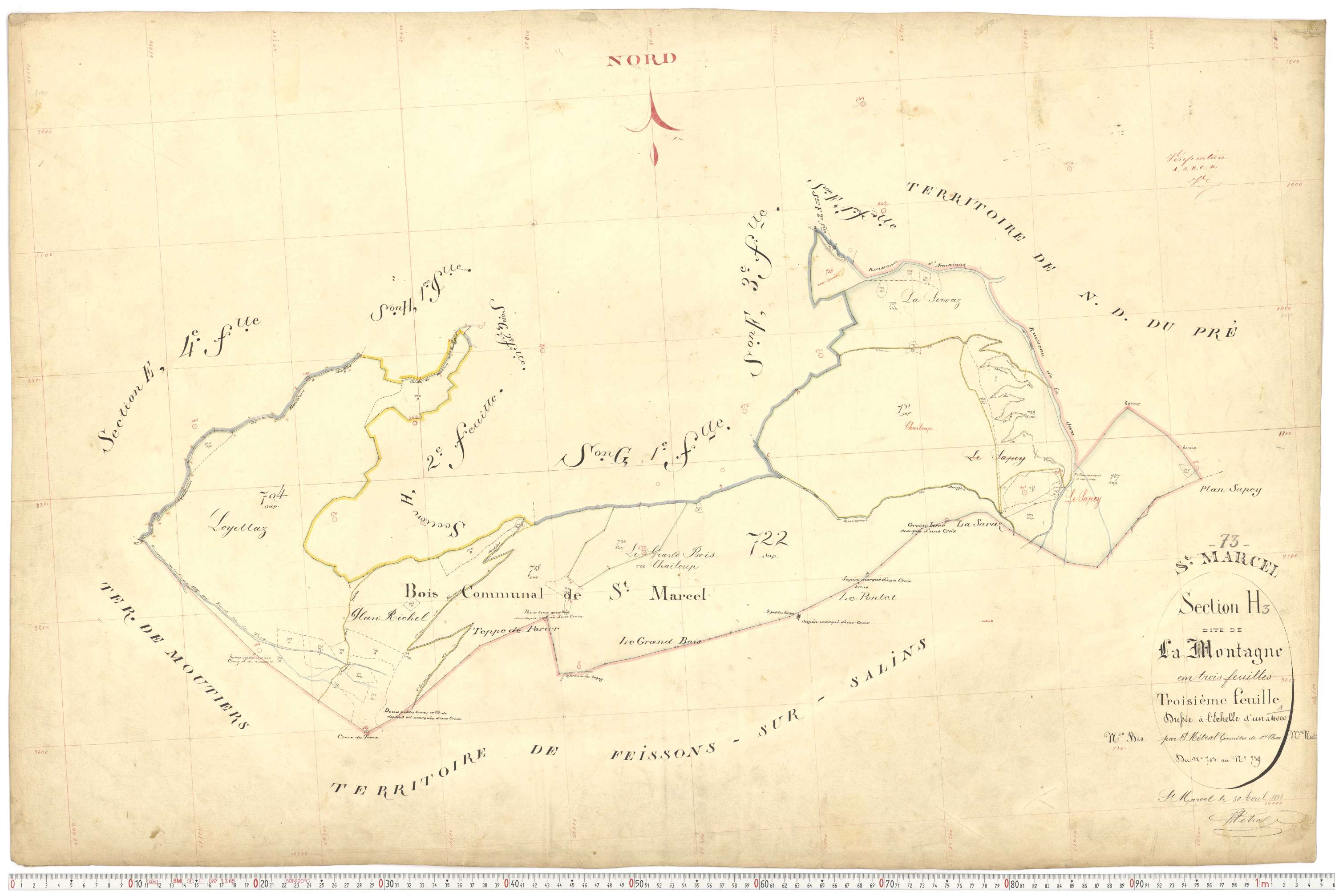 Saint-Marcel - Plans cadastraux du premier cadastre français.
