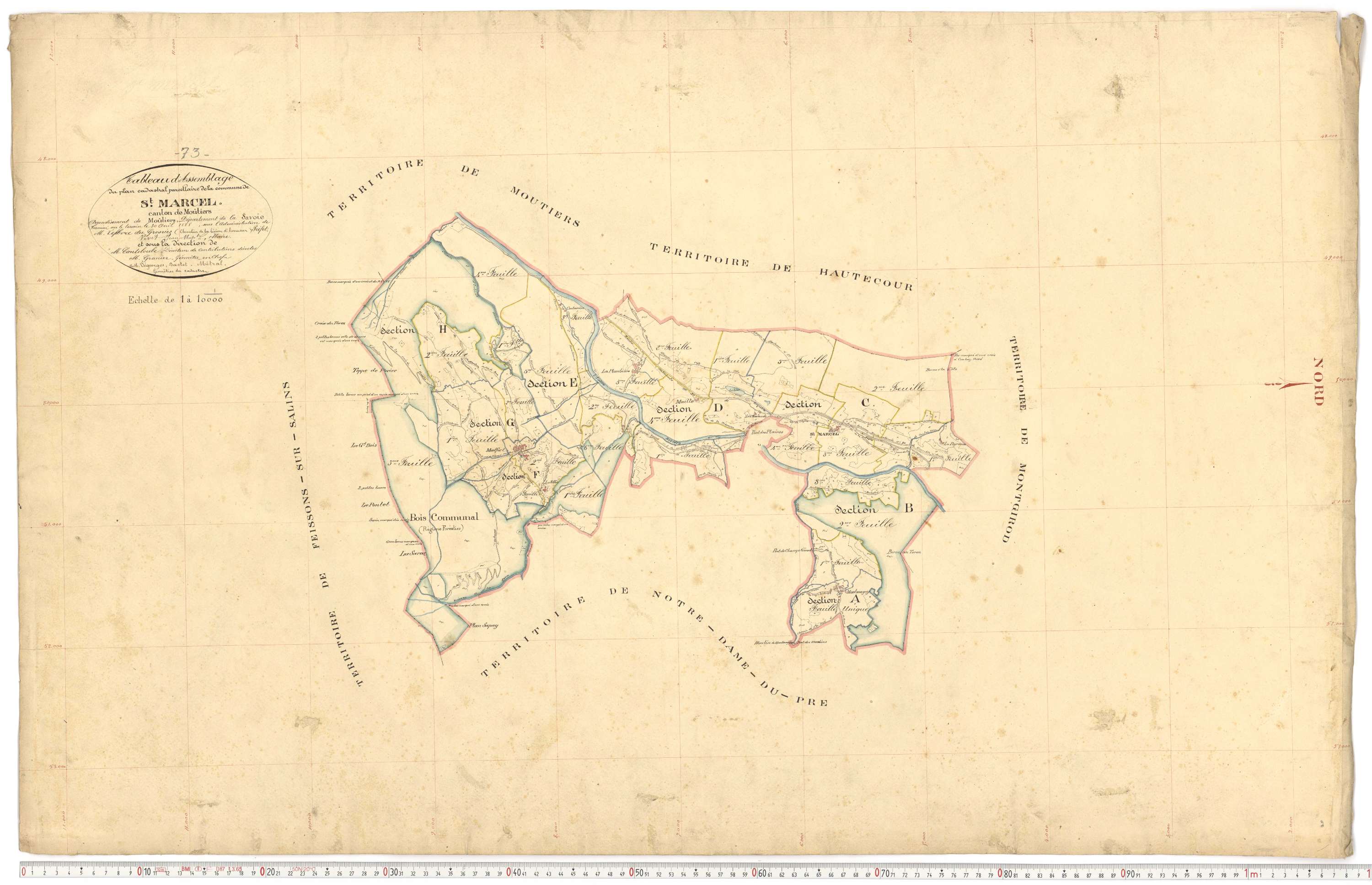 Saint-Marcel - Plans cadastraux du premier cadastre français.