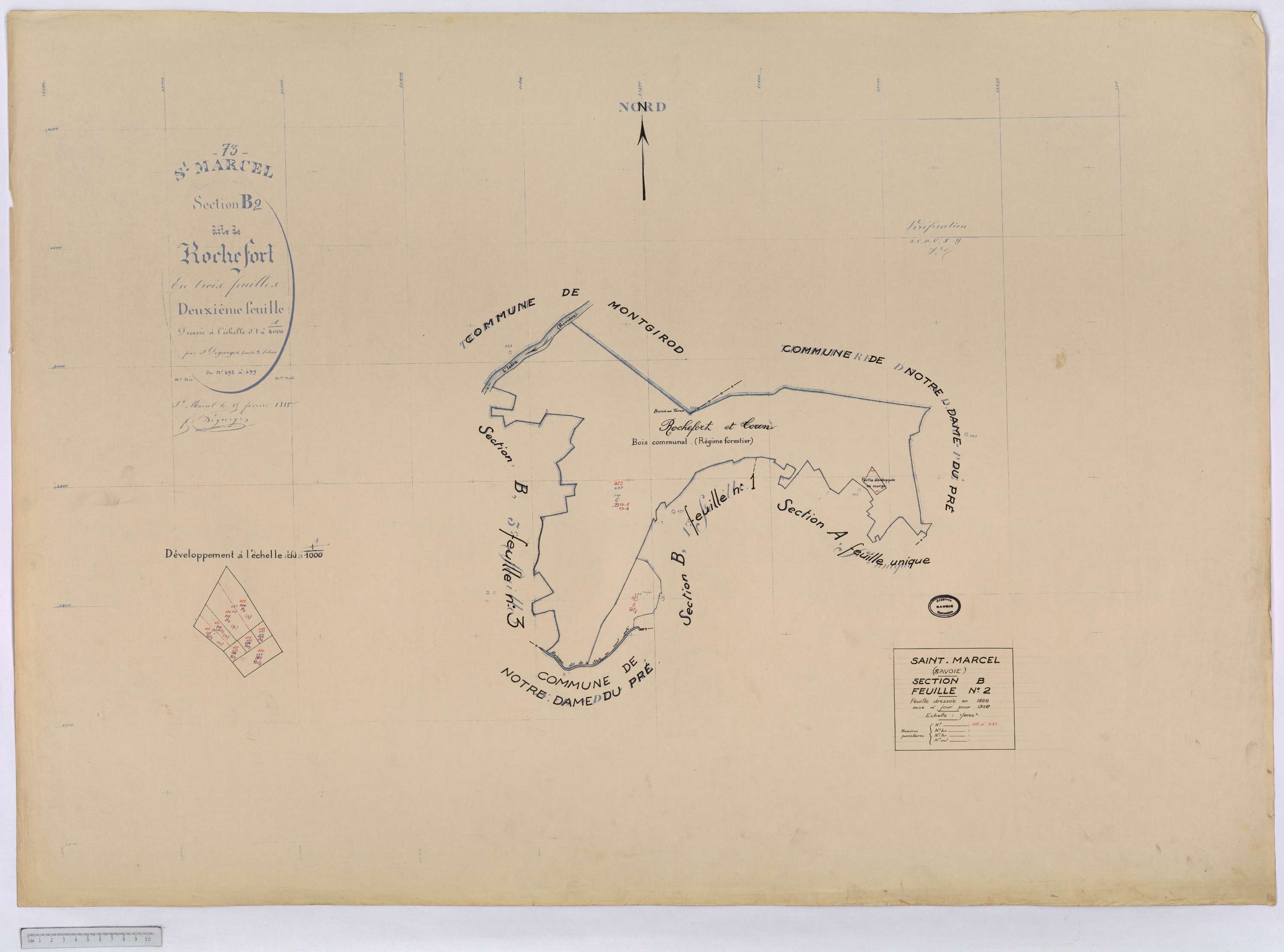 Saint-Marcel - Cadastre rénové (1958).
