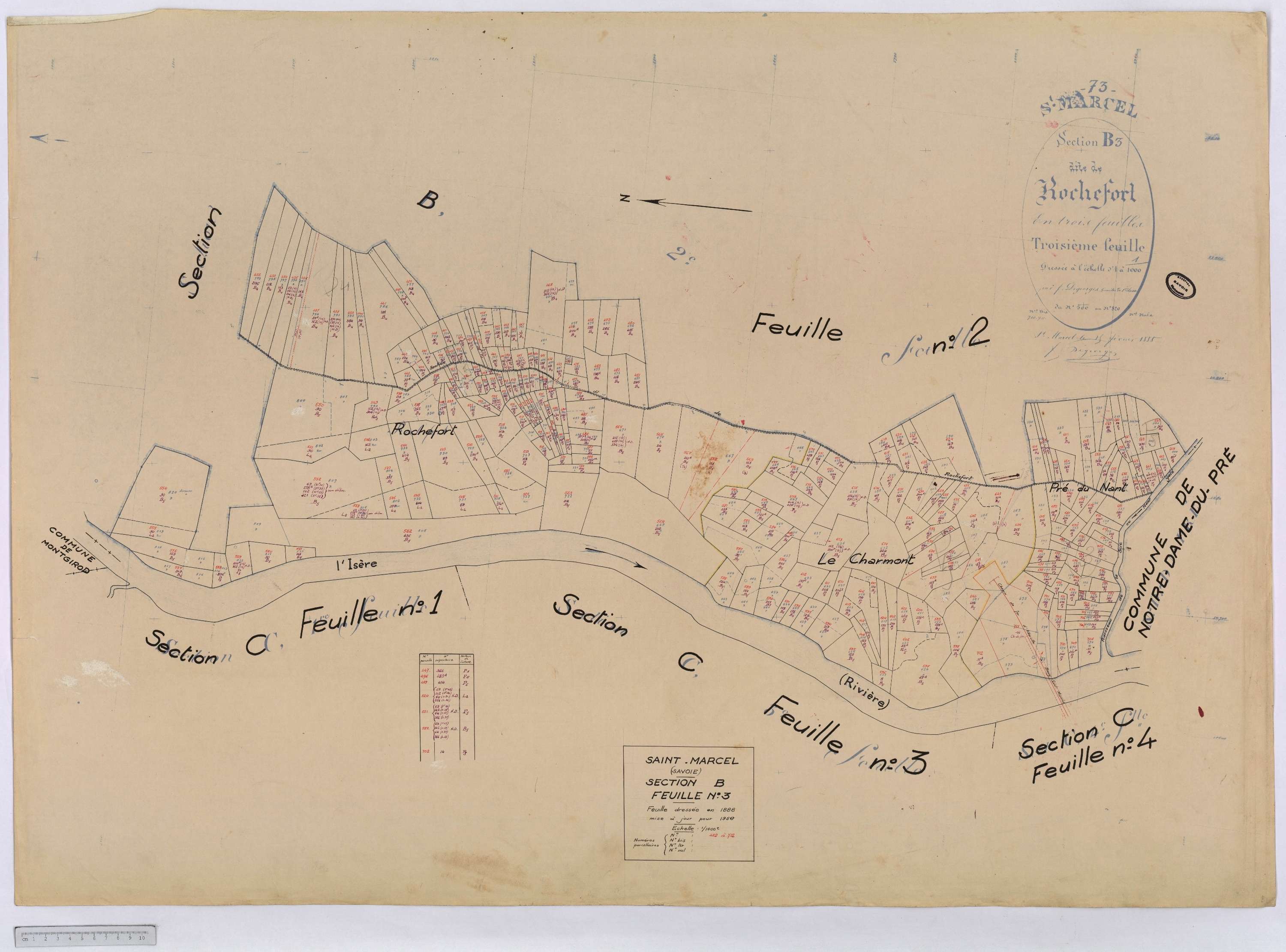 Saint-Marcel - Cadastre rénové (1958).