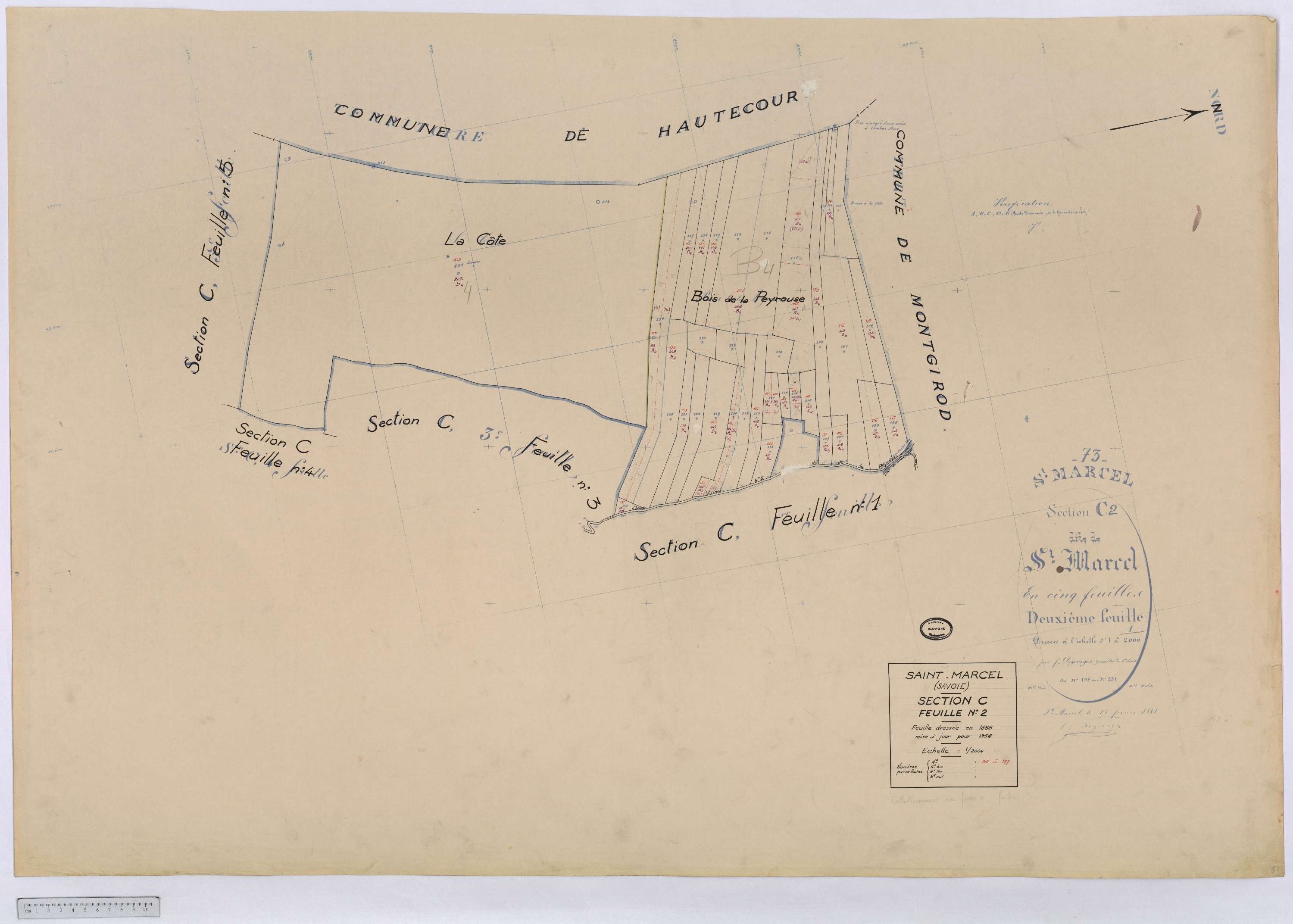 Saint-Marcel - Cadastre rénové (1958).