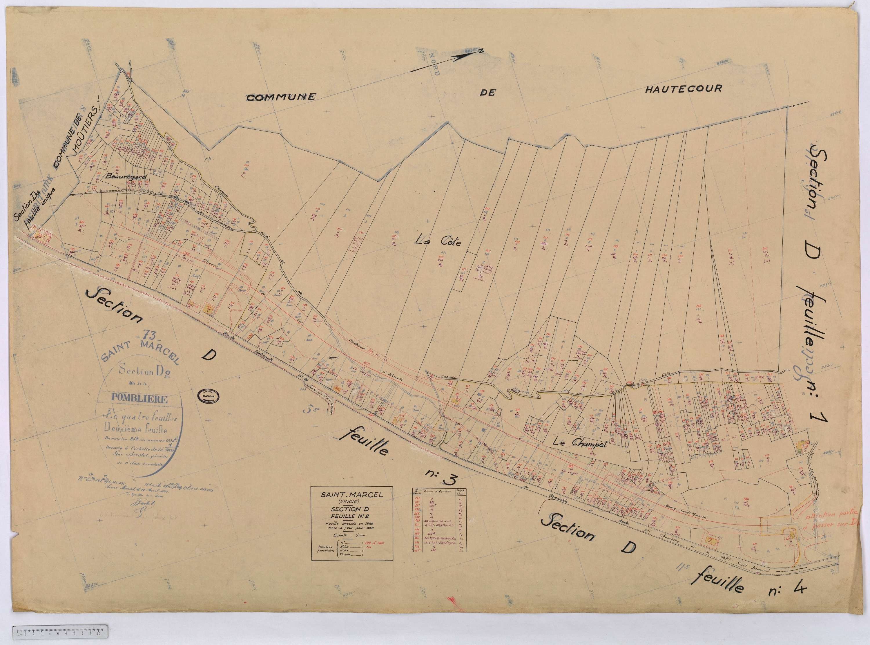 Saint-Marcel - Cadastre rénové (1958).