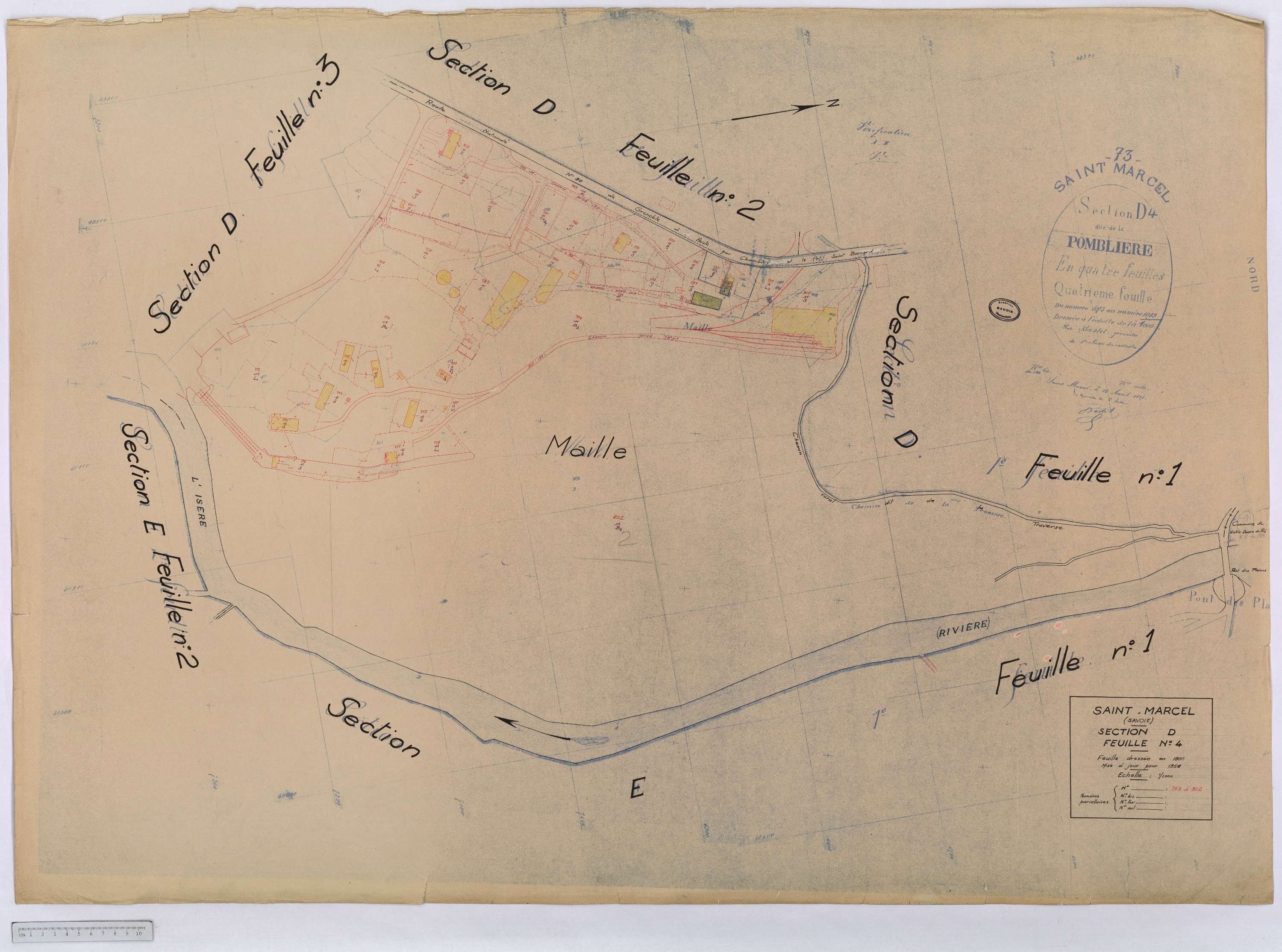 Saint-Marcel - Cadastre rénové (1958).