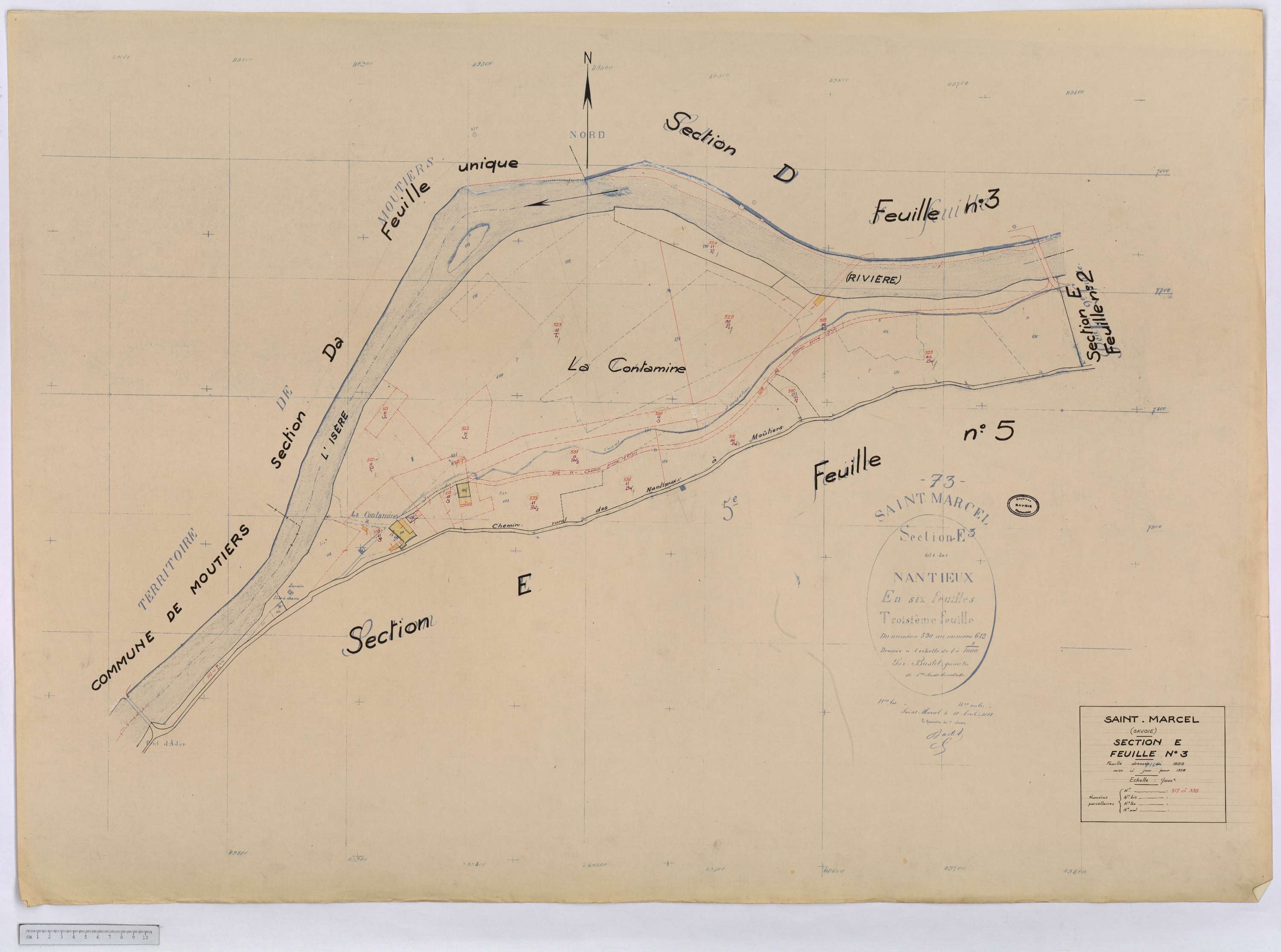 Saint-Marcel - Cadastre rénové (1958).
