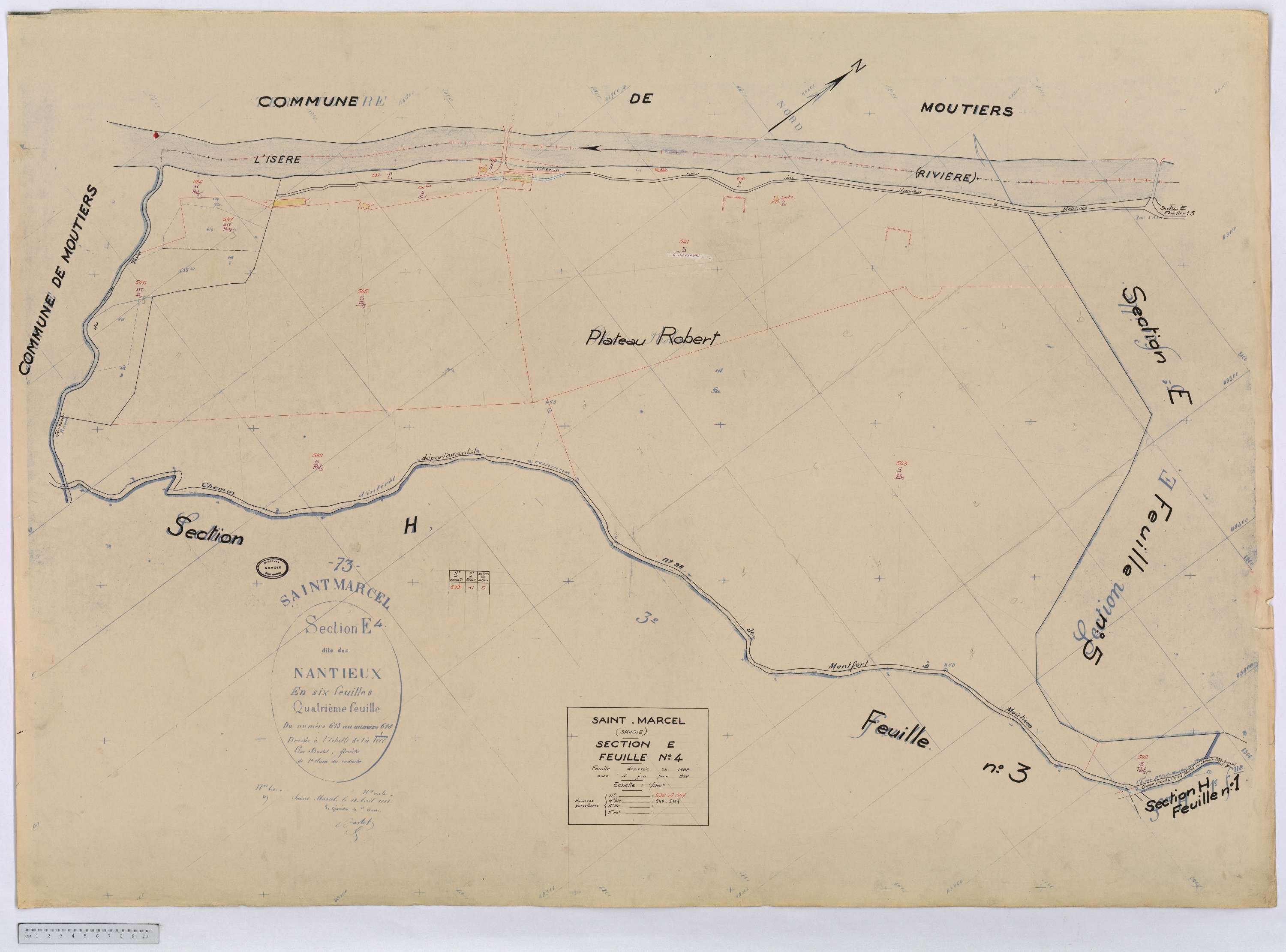 Saint-Marcel - Cadastre rénové (1958).