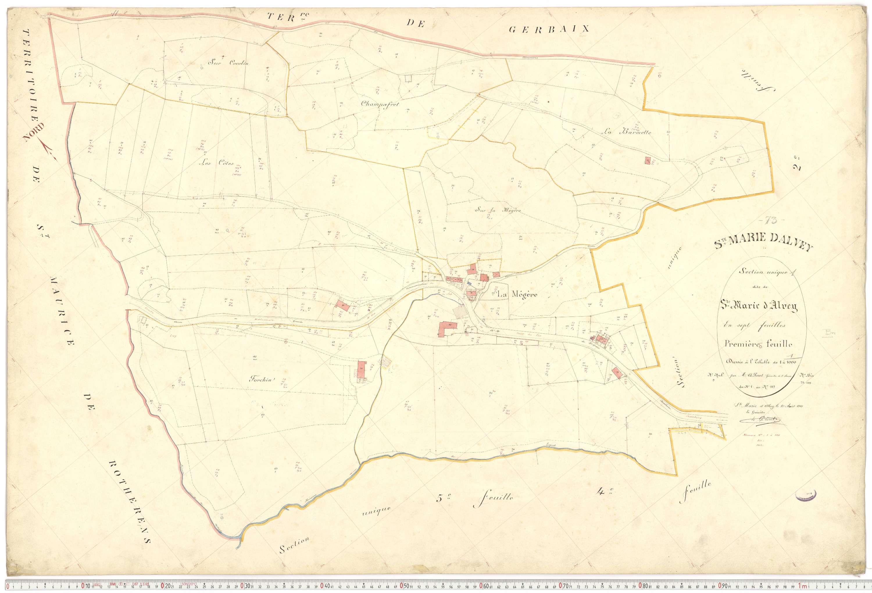 Sainte-Marie-d'Alvey - Plans cadastraux du premier cadastre français.