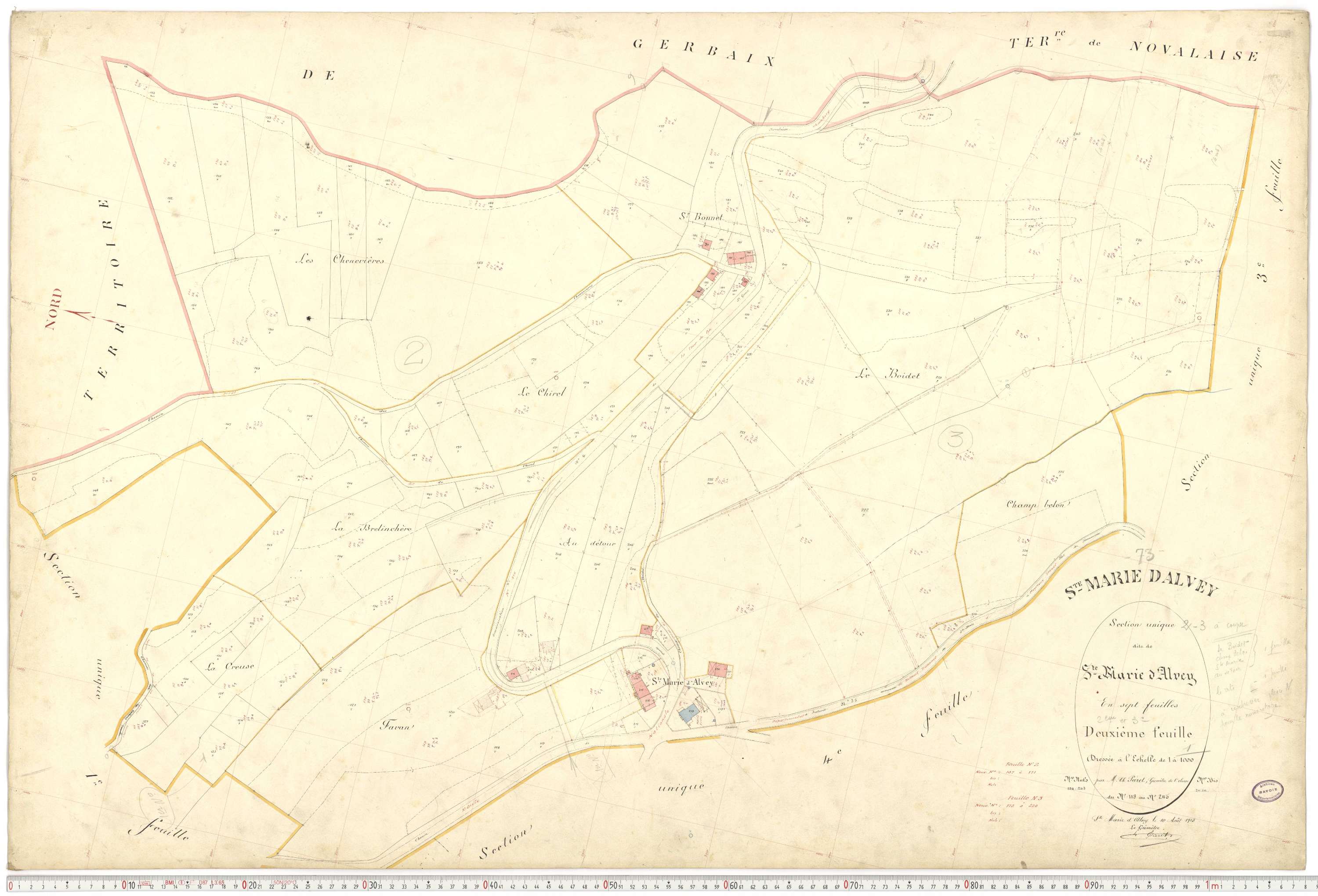 Sainte-Marie-d'Alvey - Plans cadastraux du premier cadastre français.