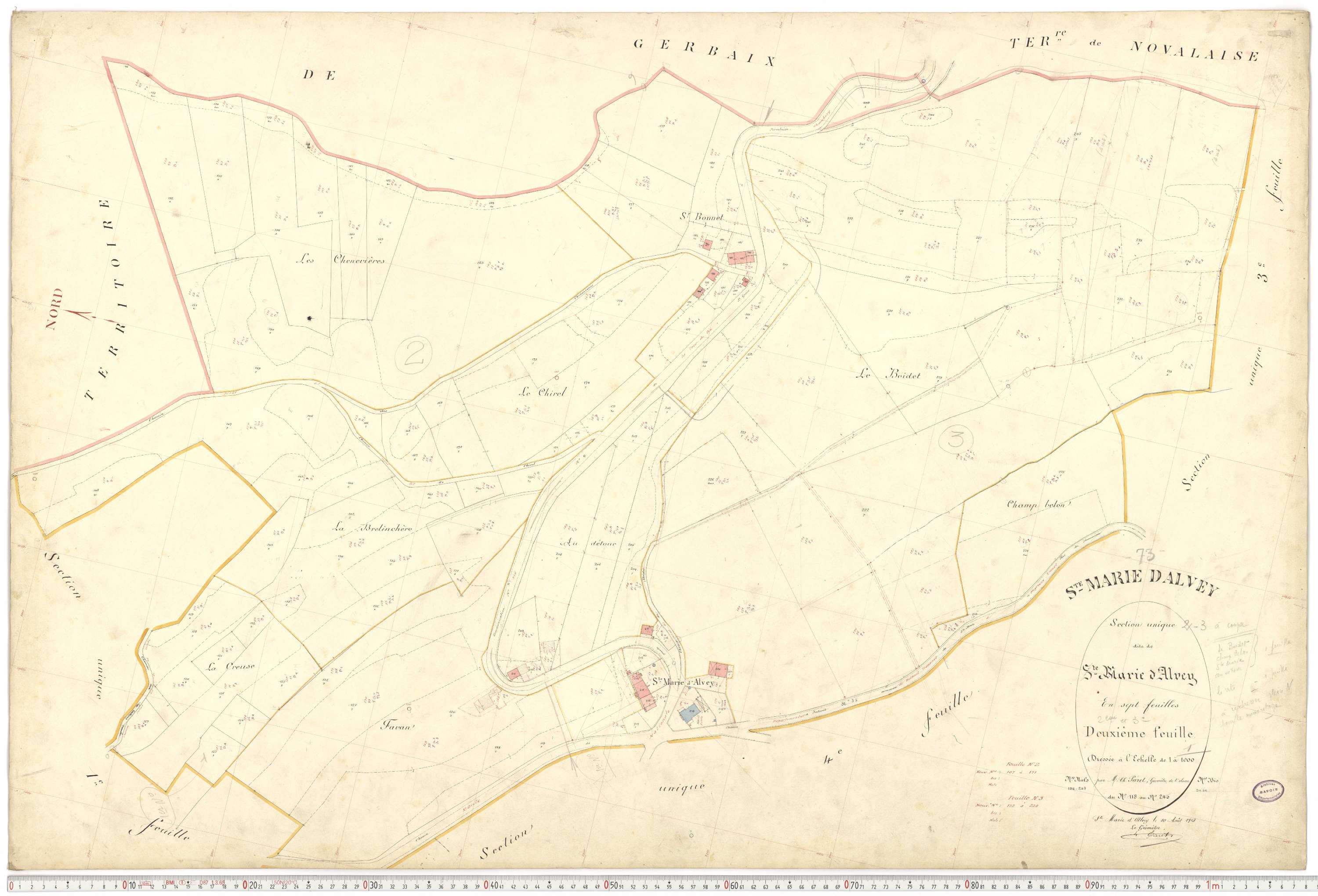 Sainte-Marie-d'Alvey - Plans cadastraux du premier cadastre français.