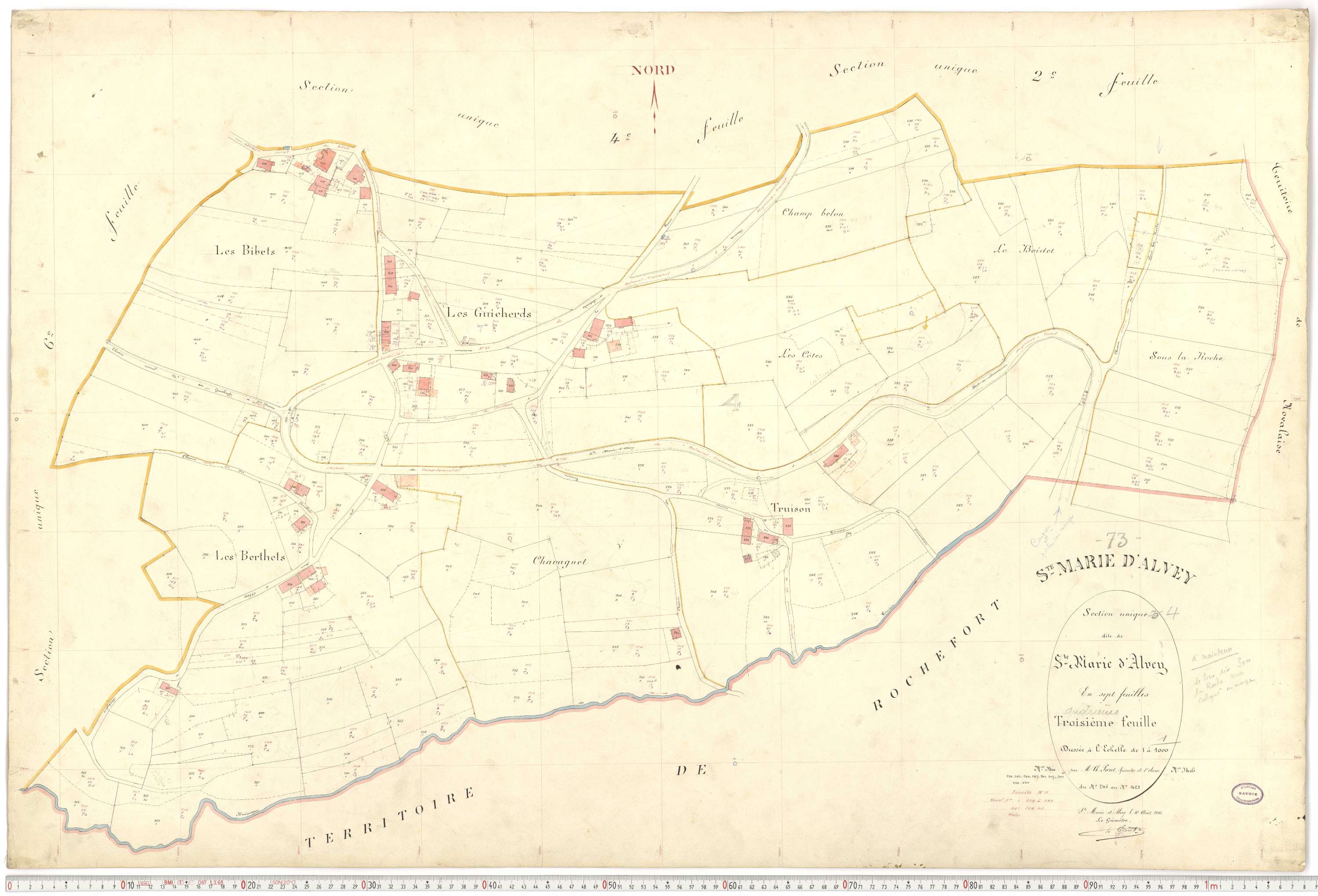 Sainte-Marie-d'Alvey - Plans cadastraux du premier cadastre français.