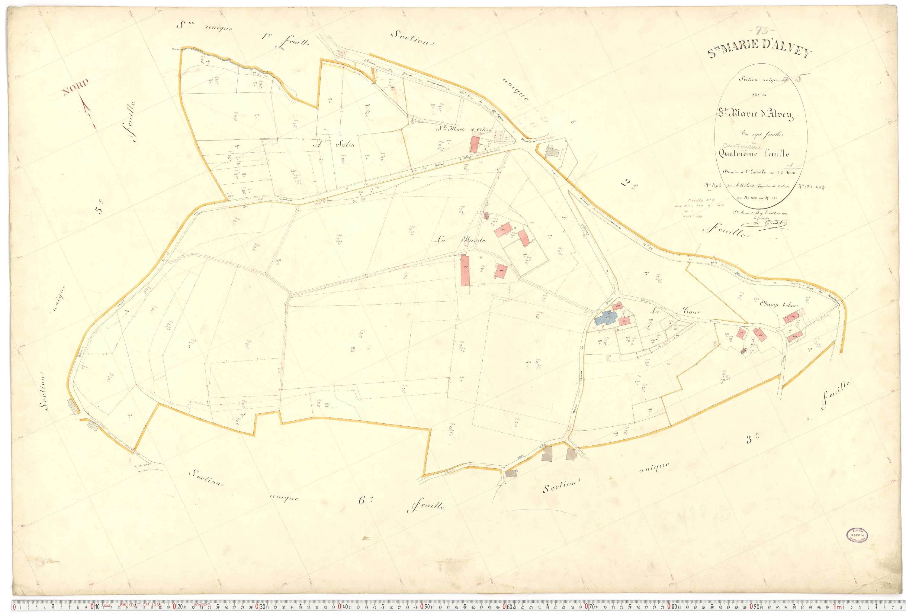 Sainte-Marie-d'Alvey - Plans cadastraux du premier cadastre français.