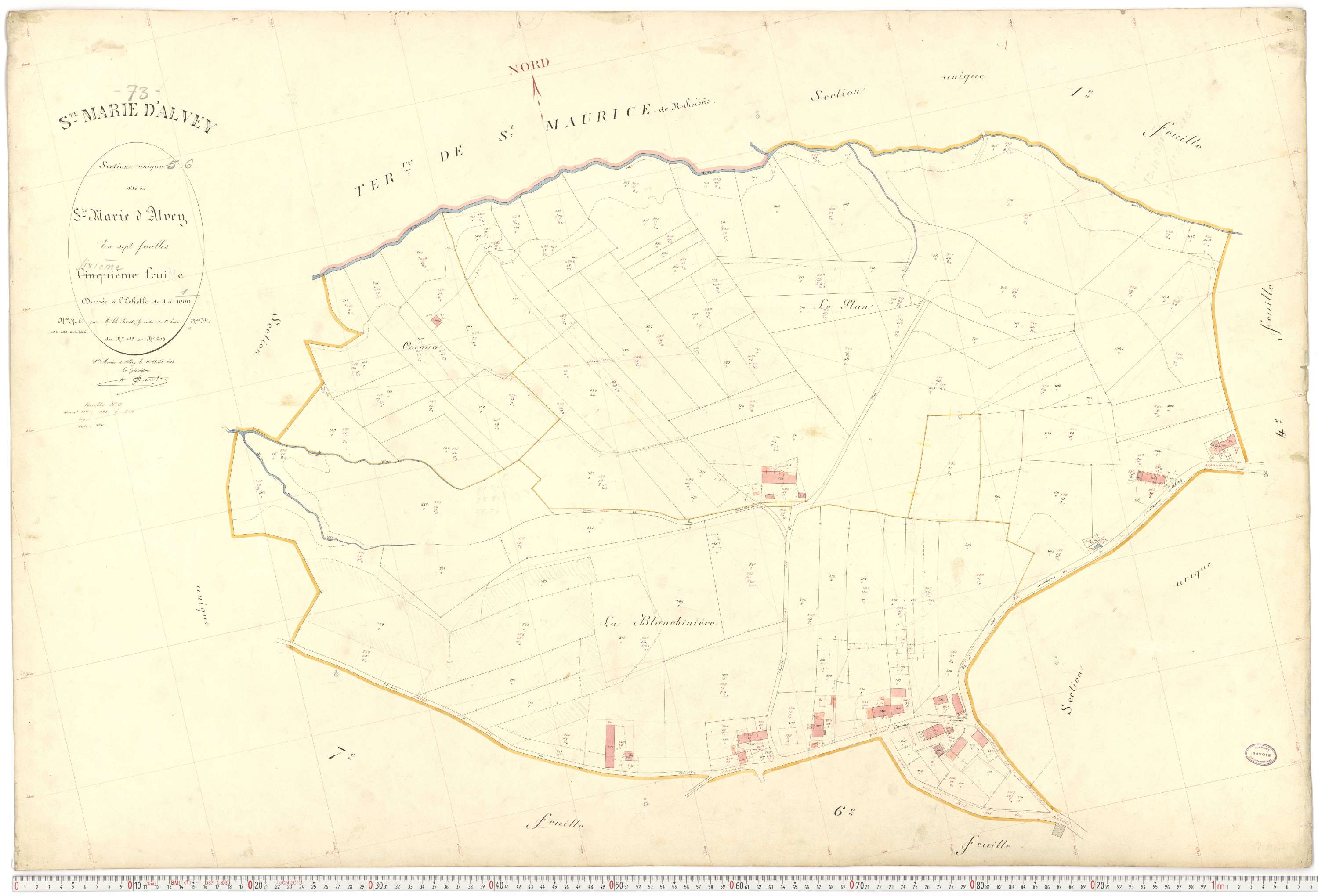 Sainte-Marie-d'Alvey - Plans cadastraux du premier cadastre français.
