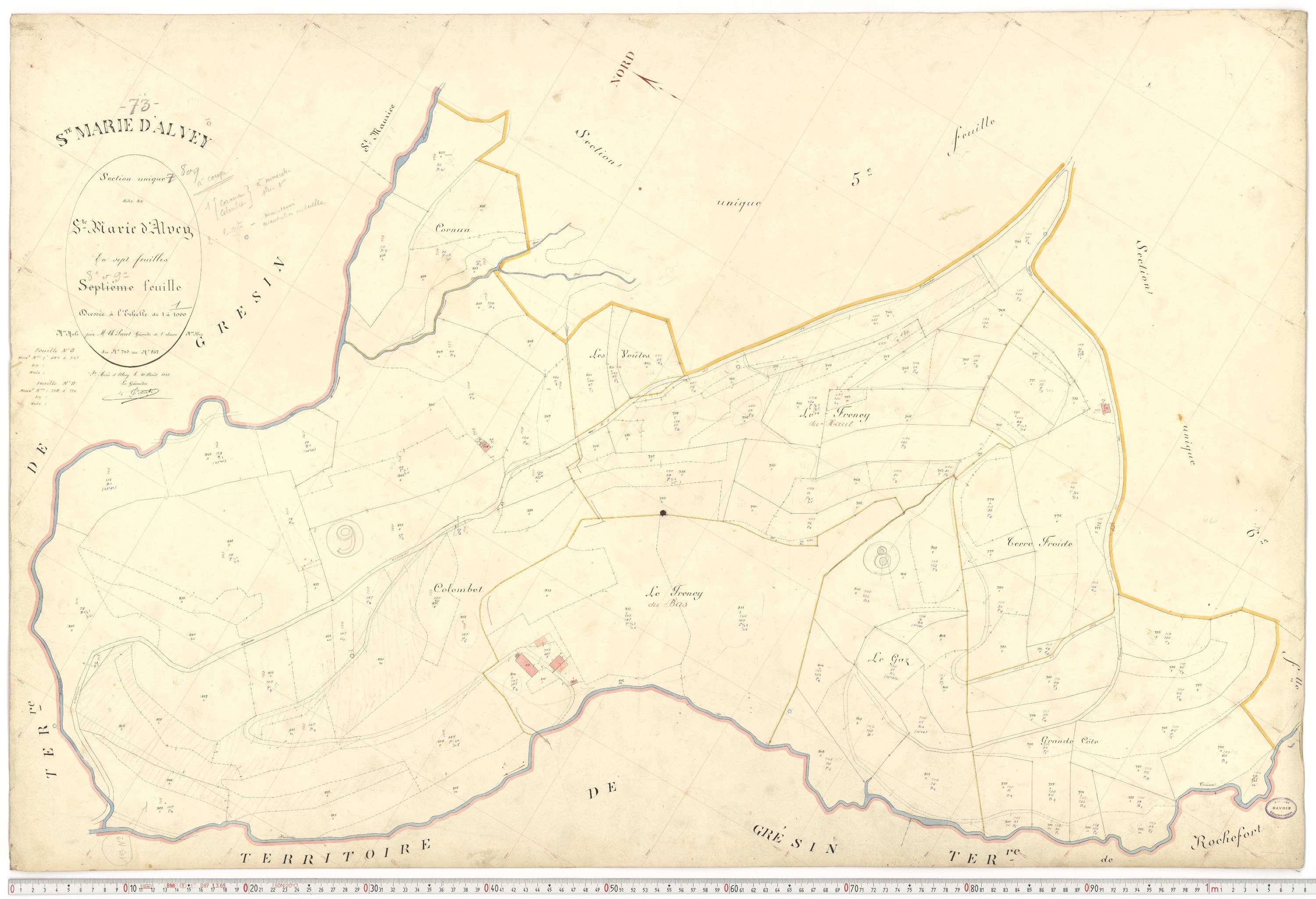 Sainte-Marie-d'Alvey - Plans cadastraux du premier cadastre français.
