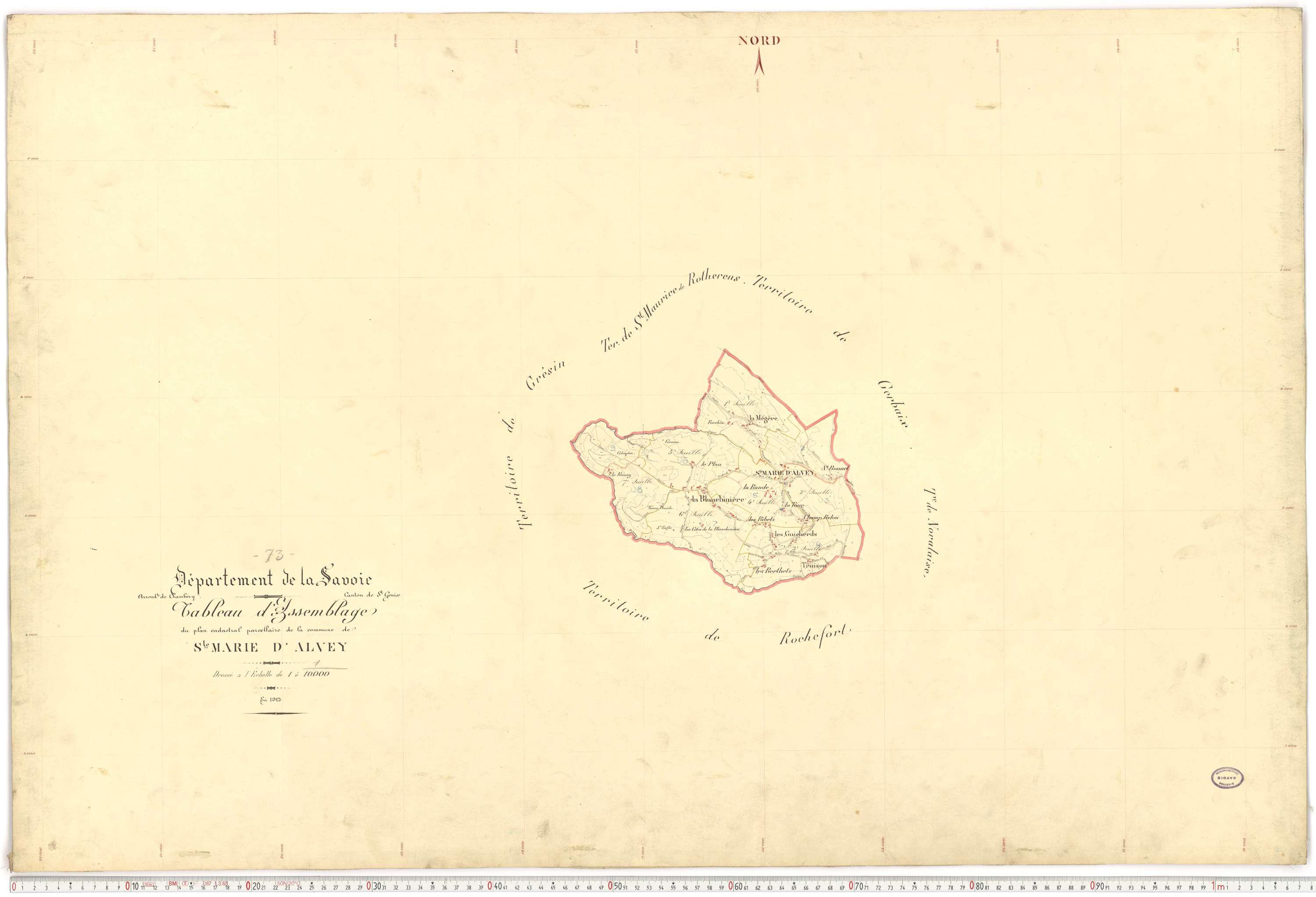 Sainte-Marie-d'Alvey - Plans cadastraux du premier cadastre français.