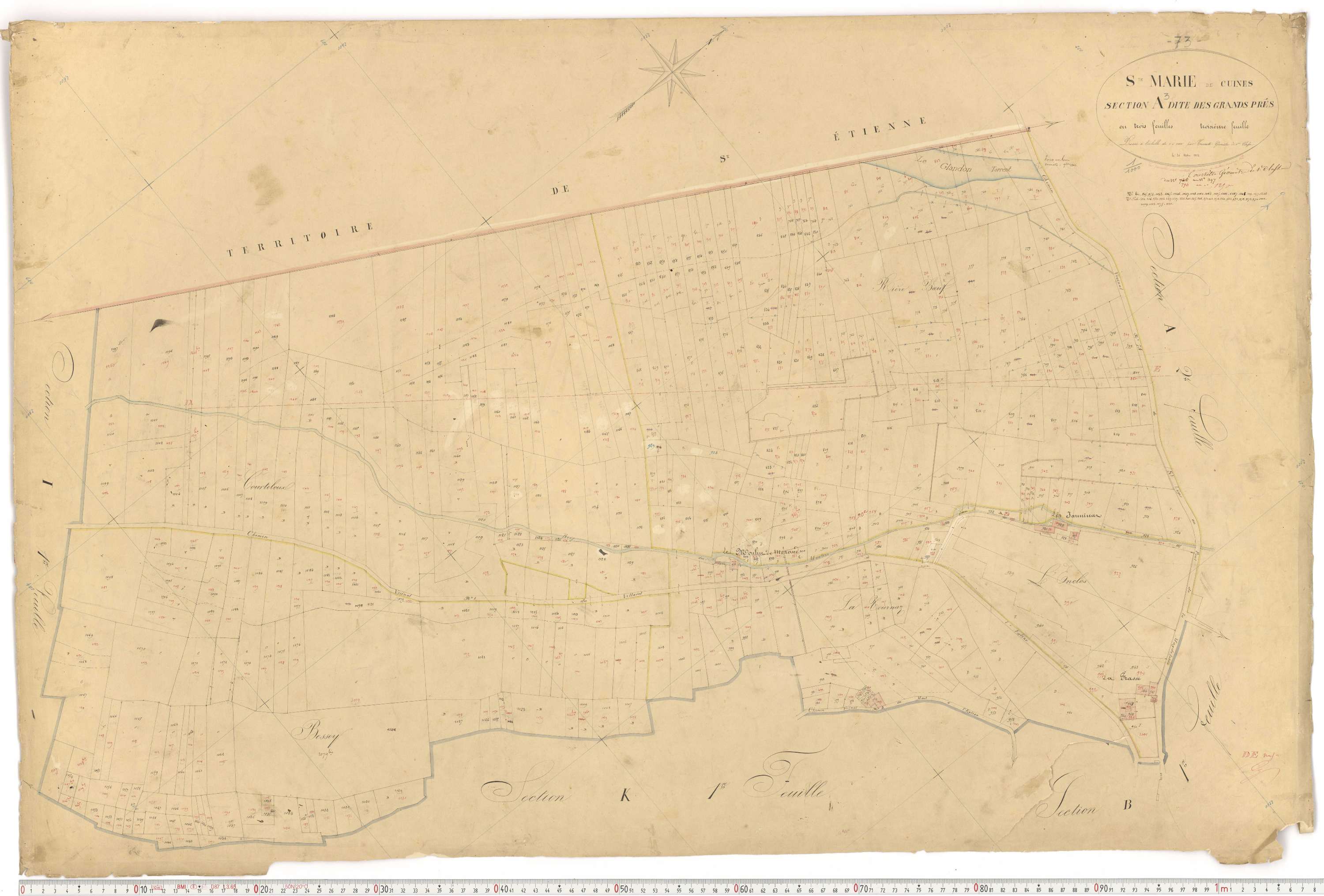 Sainte-Marie-de-Cuines - Plans cadastraux du premier cadastre français.