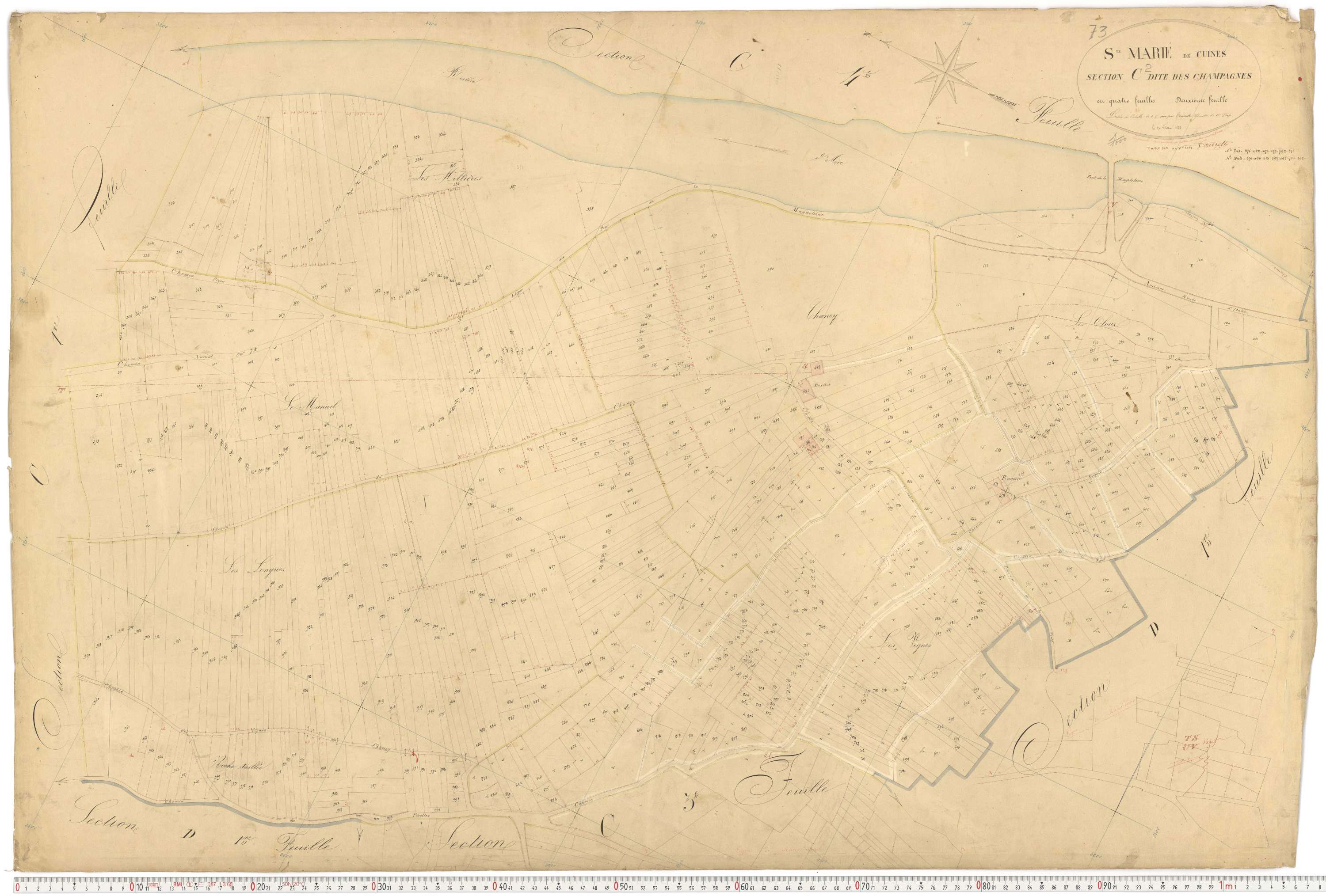 Sainte-Marie-de-Cuines - Plans cadastraux du premier cadastre français.