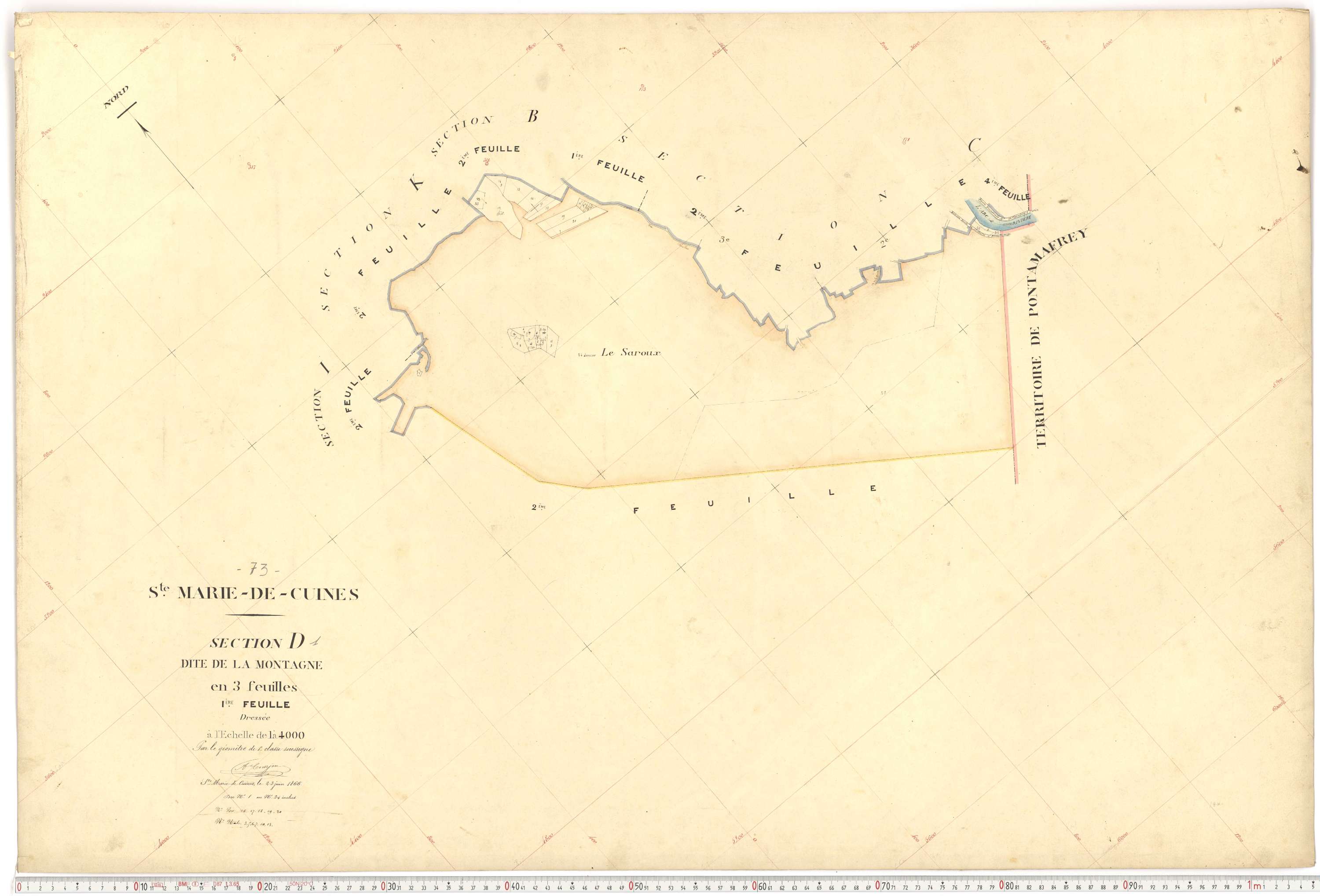 Sainte-Marie-de-Cuines - Plans cadastraux du premier cadastre français.