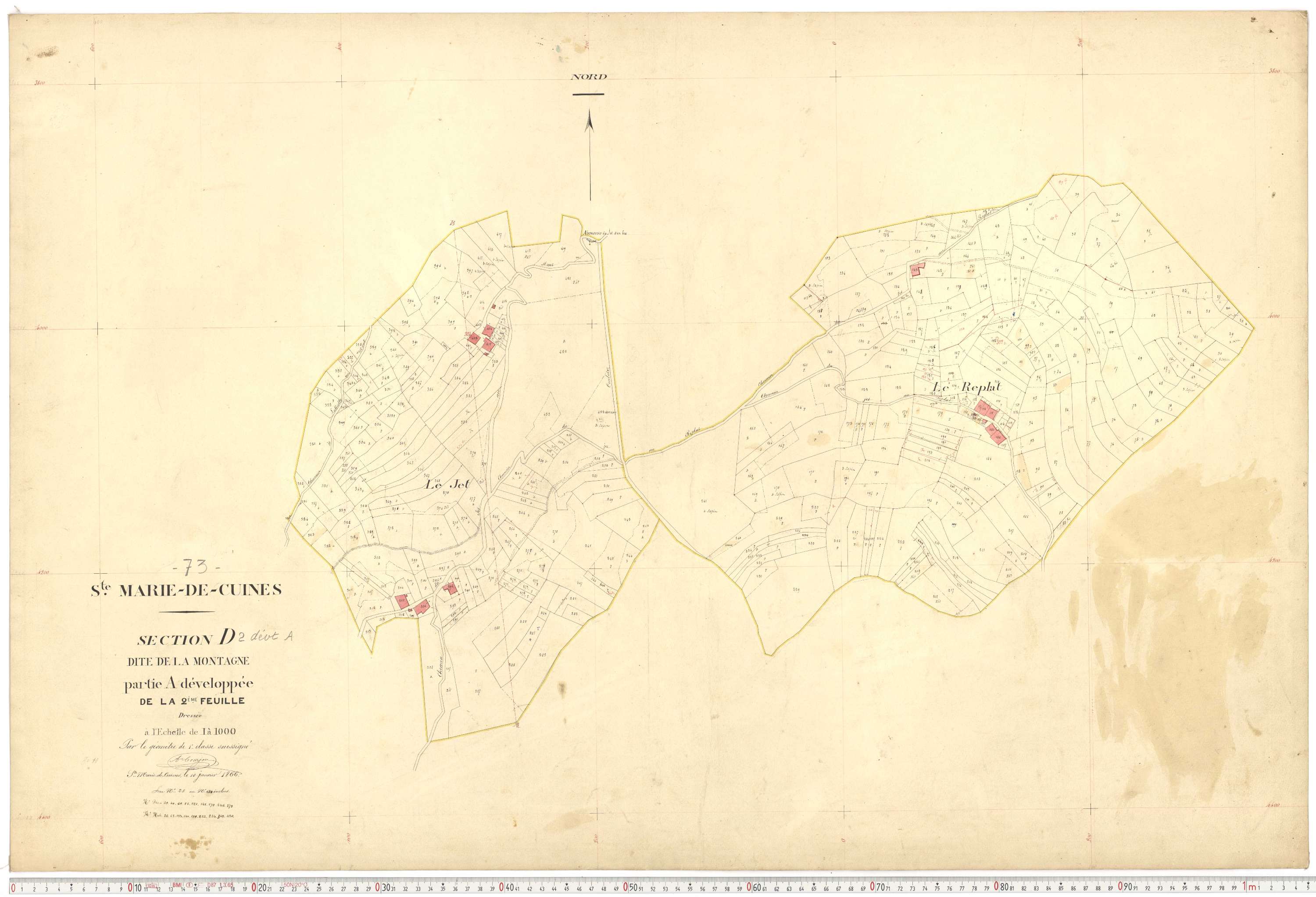 Sainte-Marie-de-Cuines - Plans cadastraux du premier cadastre français.