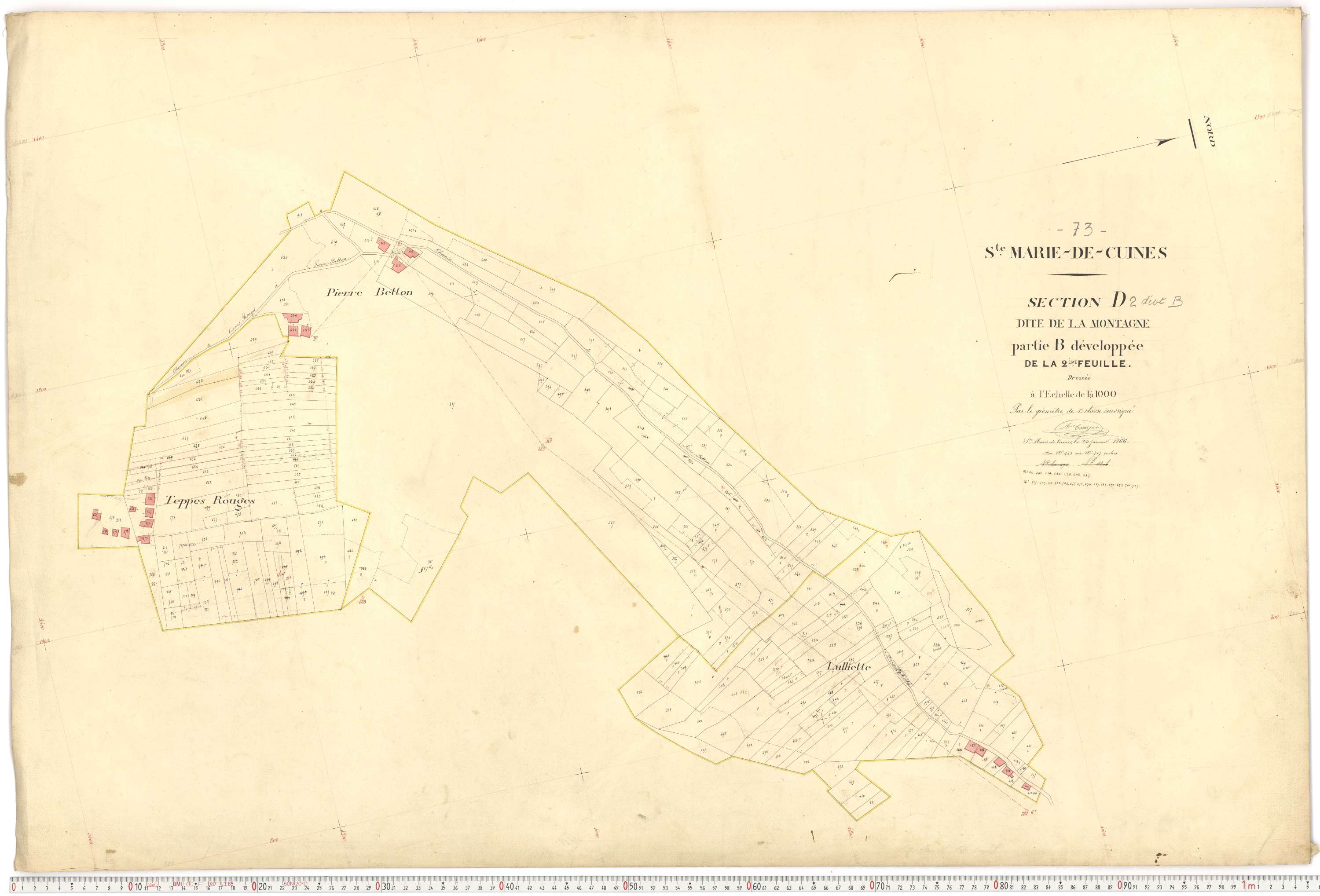 Sainte-Marie-de-Cuines - Plans cadastraux du premier cadastre français.