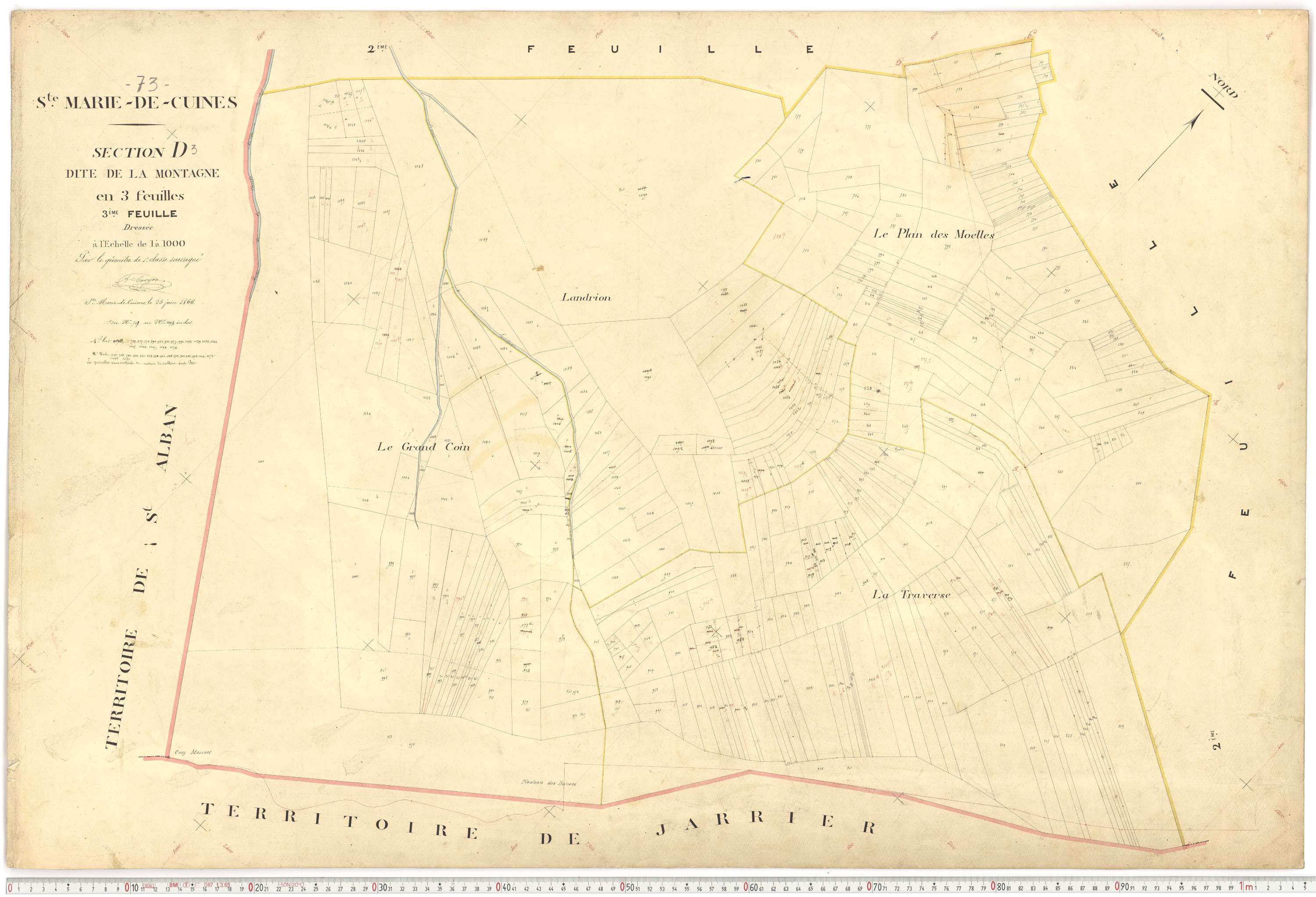 Sainte-Marie-de-Cuines - Plans cadastraux du premier cadastre français.