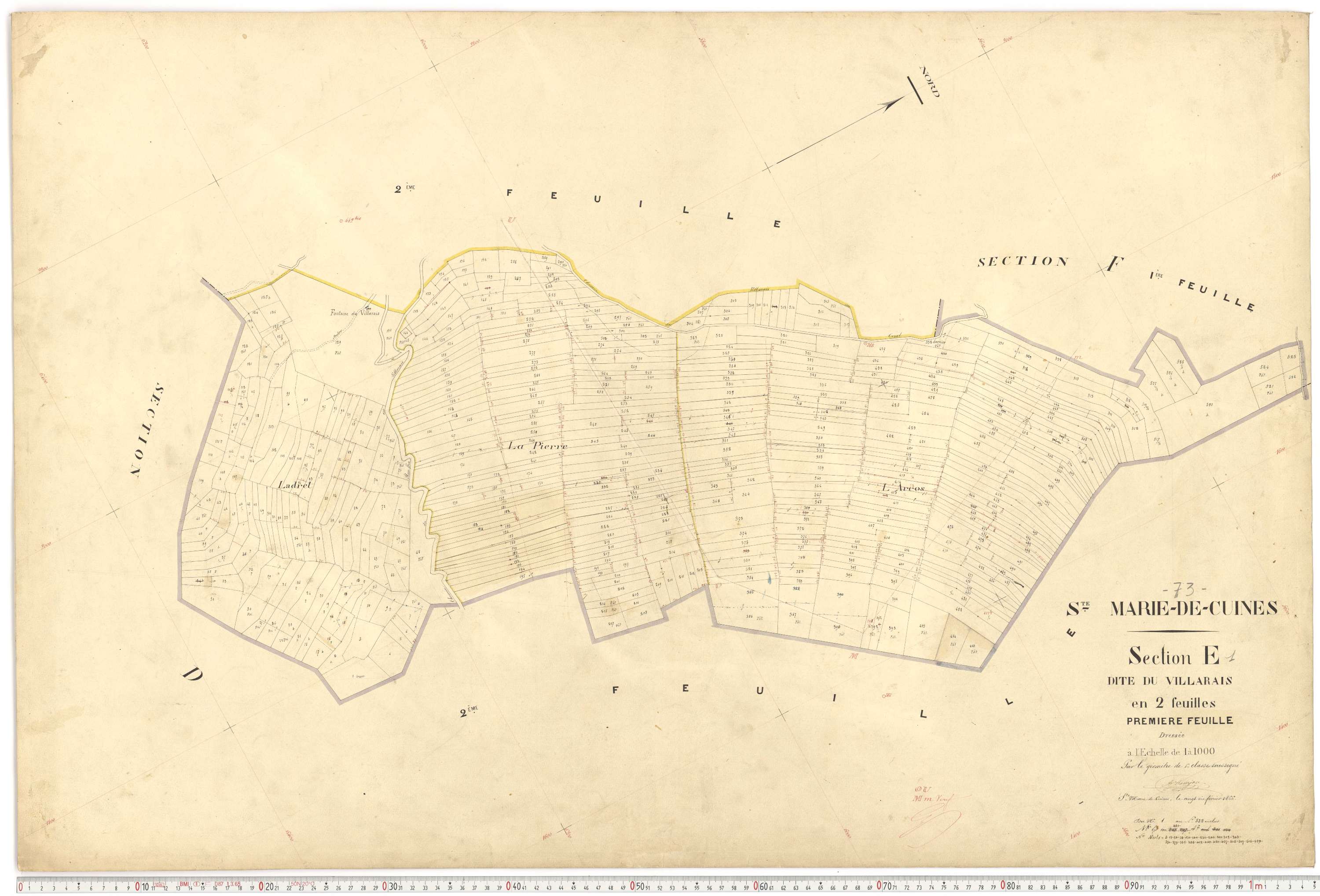 Sainte-Marie-de-Cuines - Plans cadastraux du premier cadastre français.