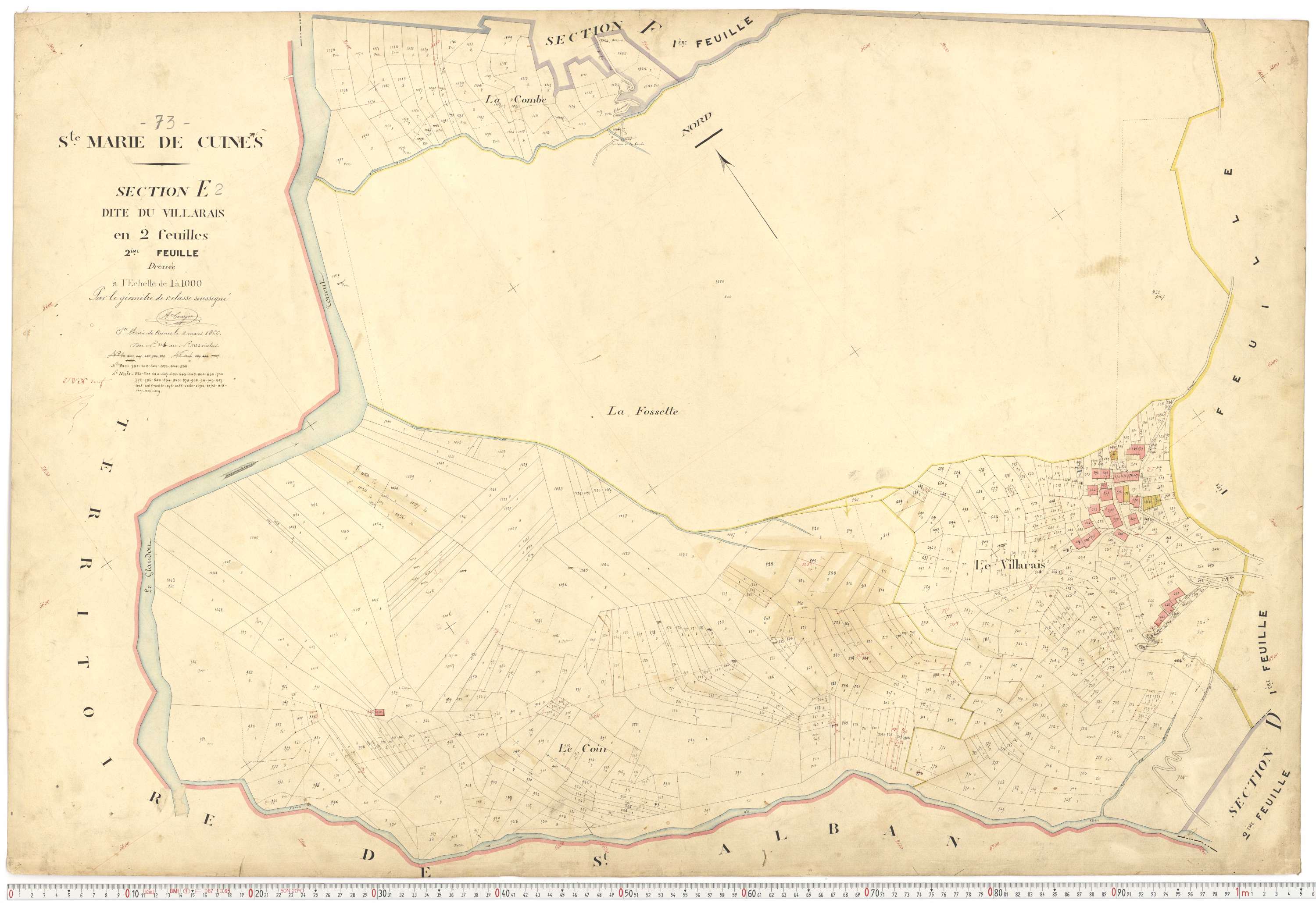 Sainte-Marie-de-Cuines - Plans cadastraux du premier cadastre français.