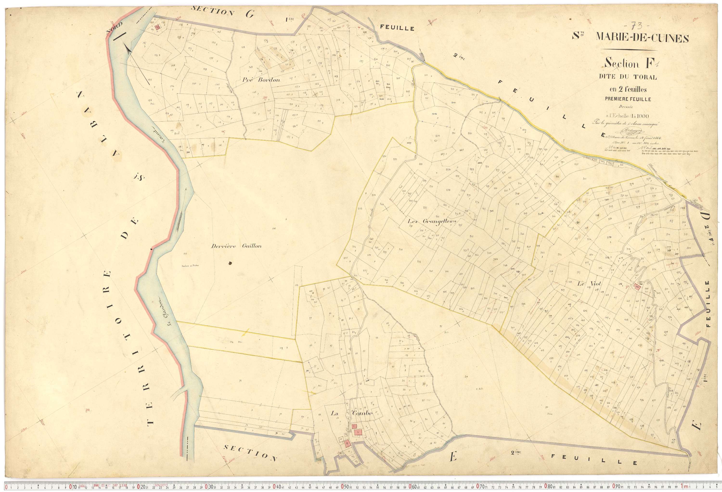 Sainte-Marie-de-Cuines - Plans cadastraux du premier cadastre français.