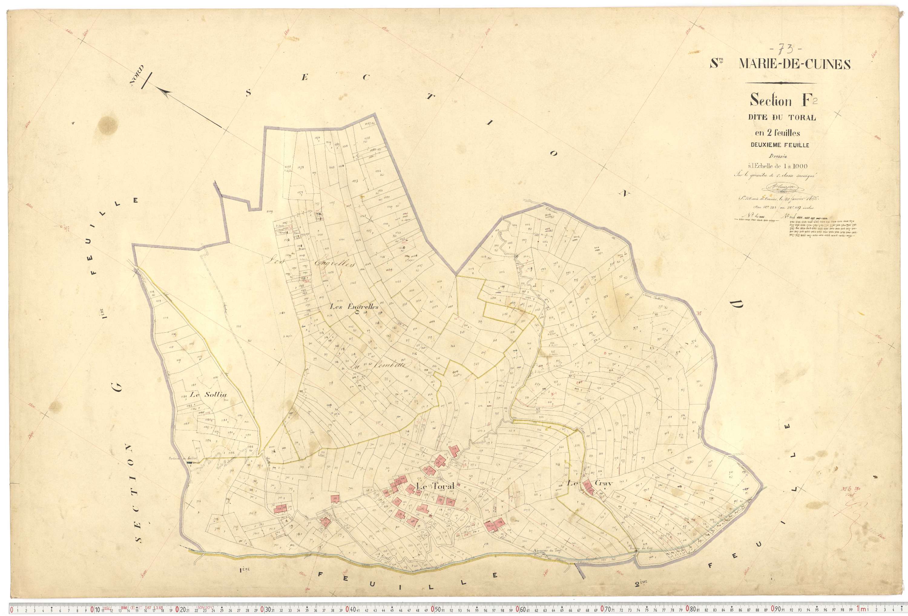 Sainte-Marie-de-Cuines - Plans cadastraux du premier cadastre français.