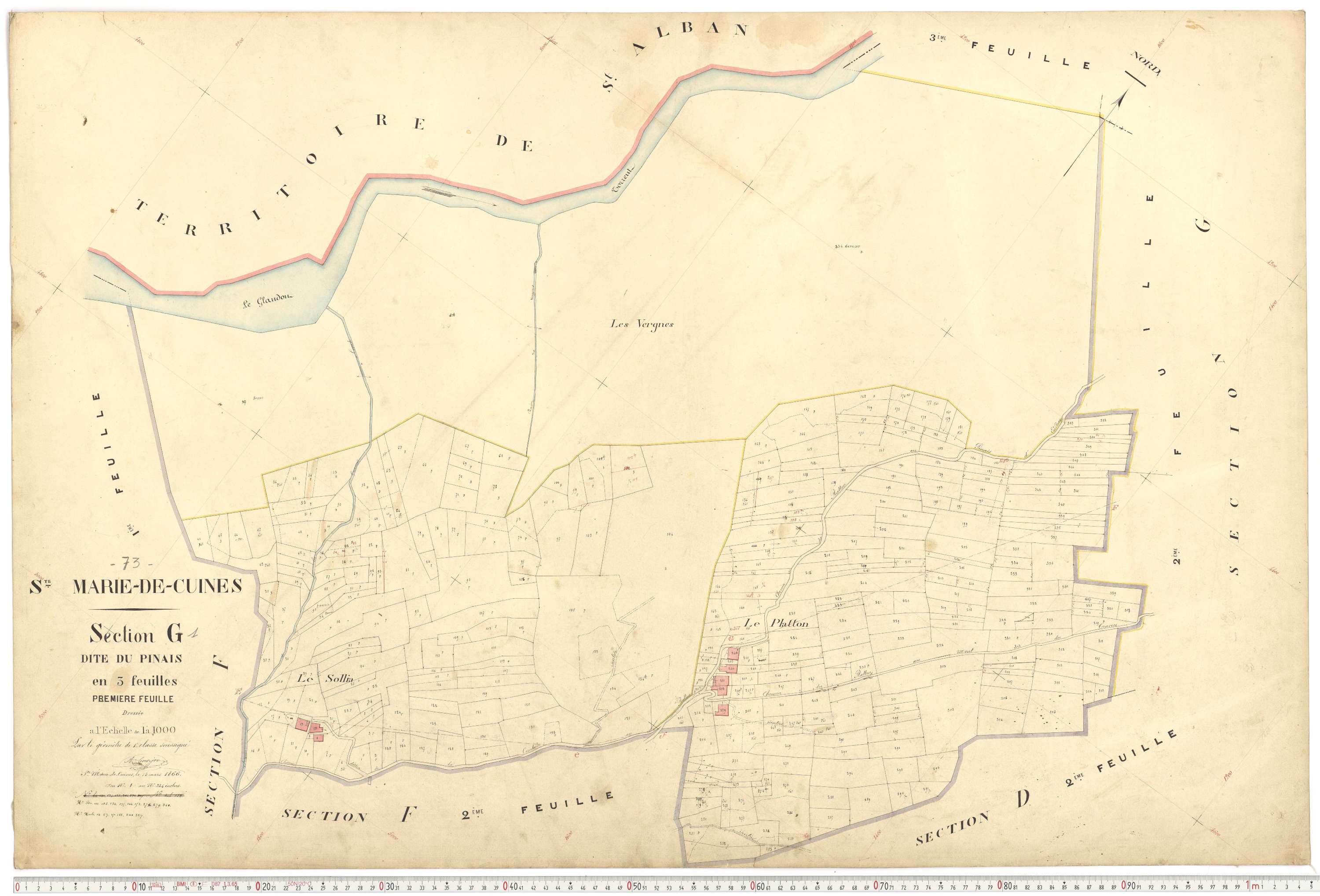 Sainte-Marie-de-Cuines - Plans cadastraux du premier cadastre français.