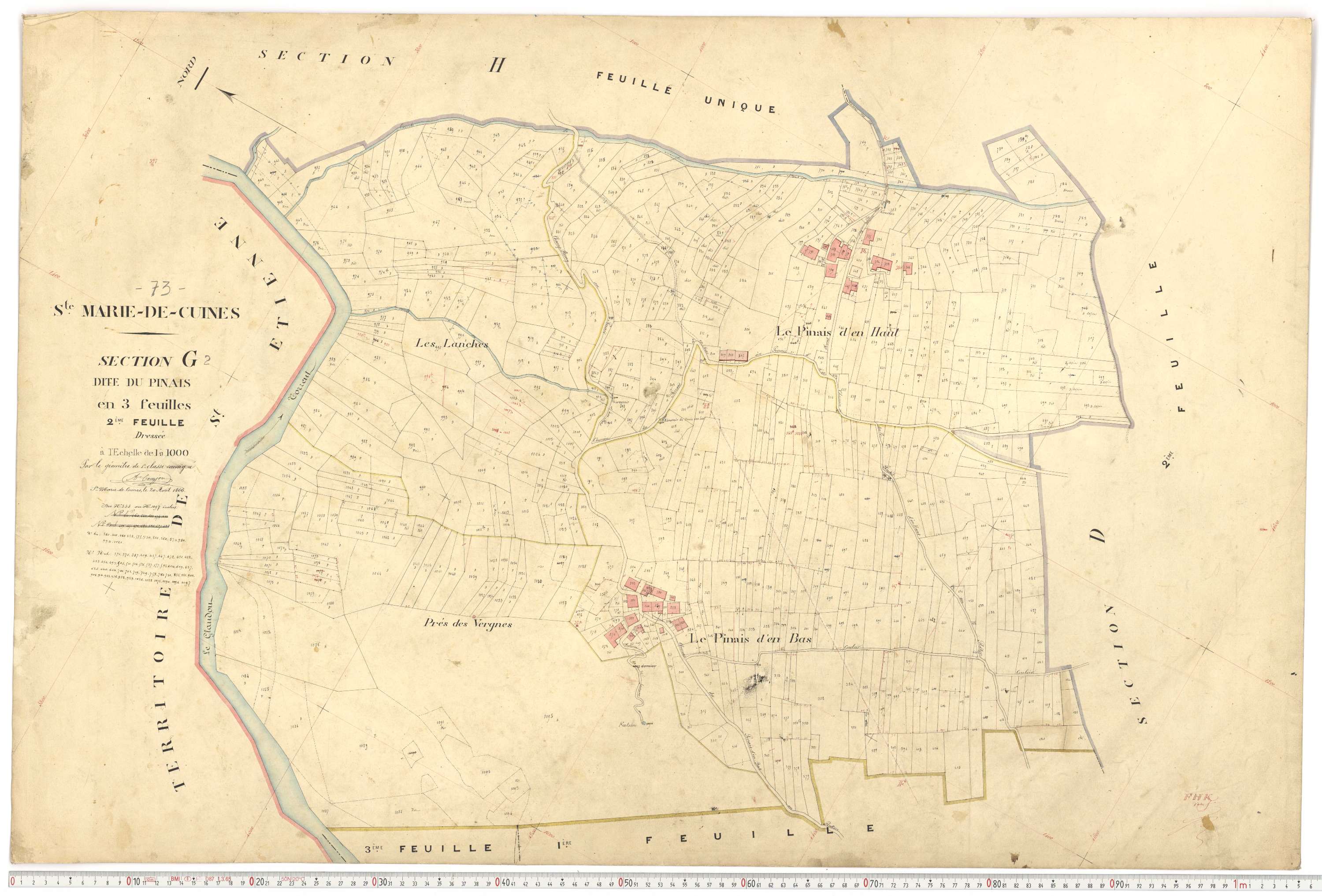 Sainte-Marie-de-Cuines - Plans cadastraux du premier cadastre français.