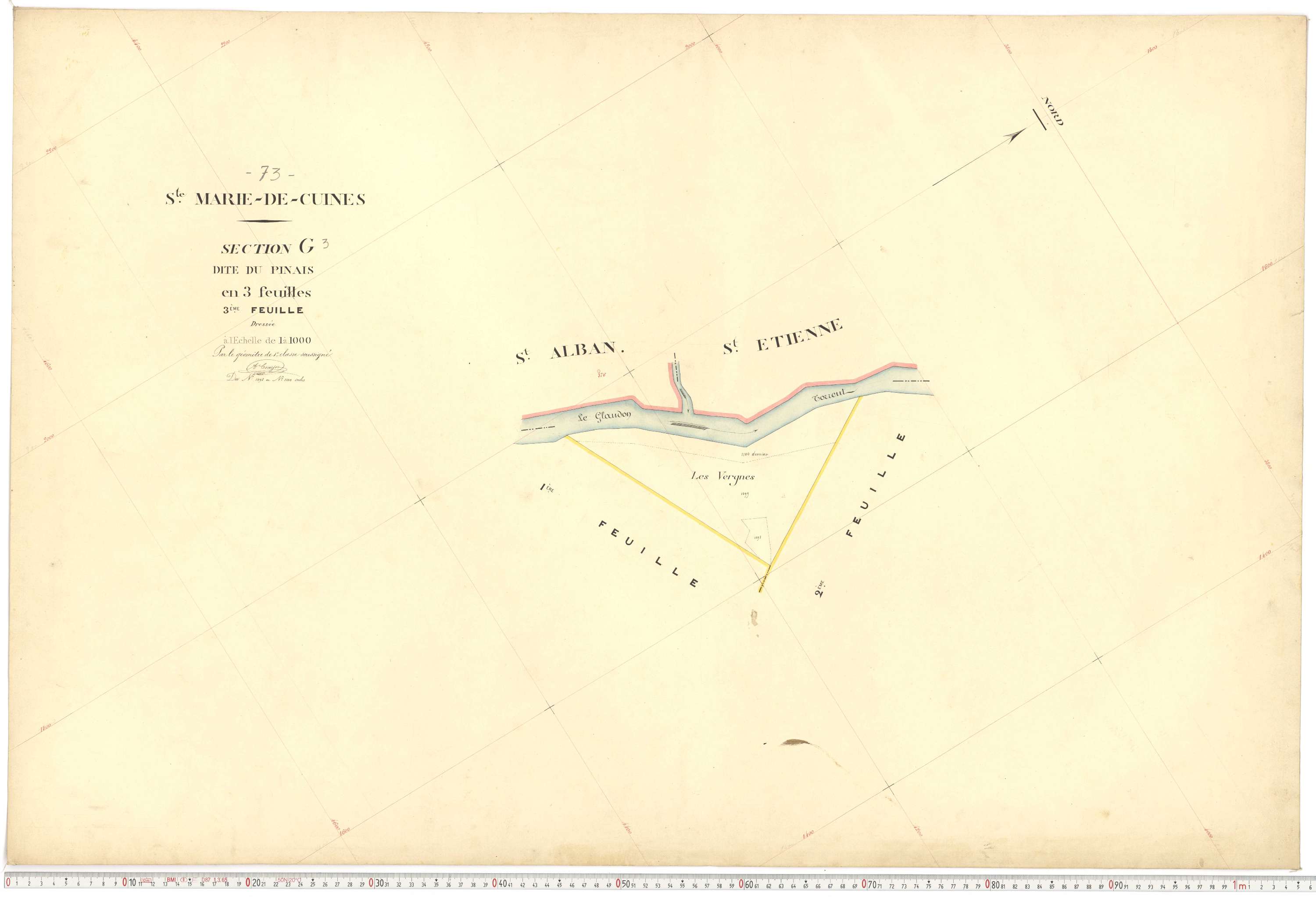 Sainte-Marie-de-Cuines - Plans cadastraux du premier cadastre français.