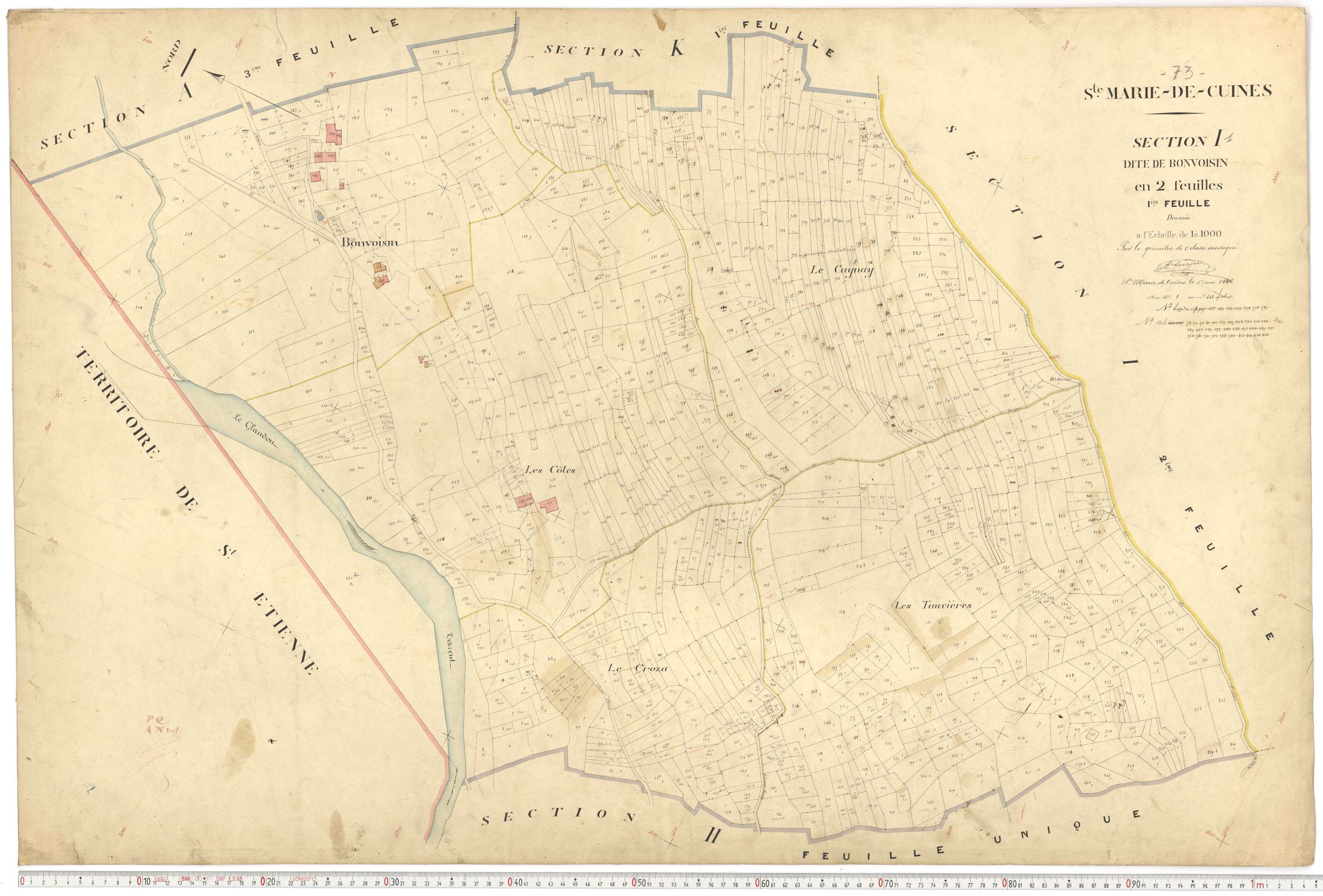 Sainte-Marie-de-Cuines - Plans cadastraux du premier cadastre français.