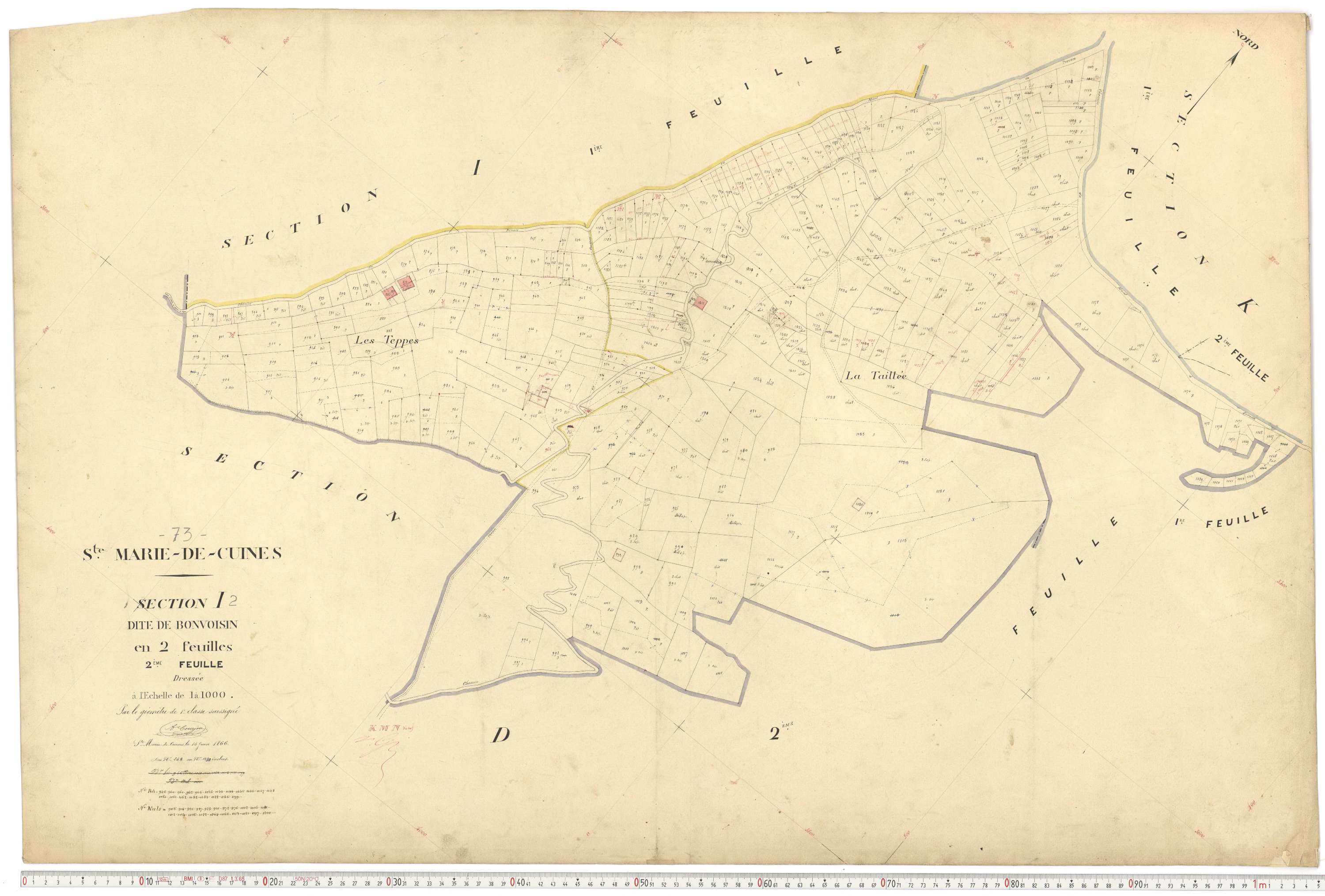 Sainte-Marie-de-Cuines - Plans cadastraux du premier cadastre français.