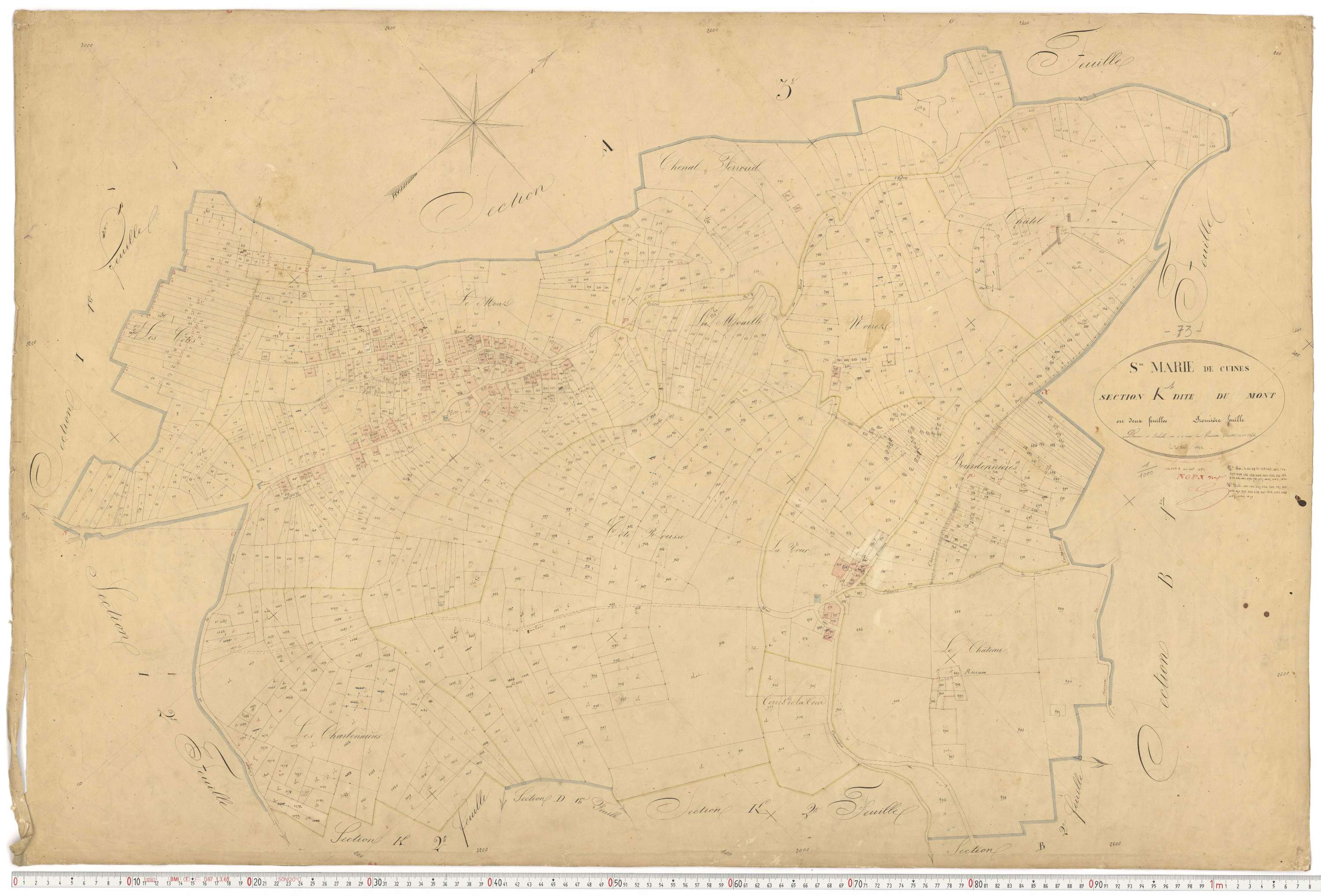 Sainte-Marie-de-Cuines - Plans cadastraux du premier cadastre français.