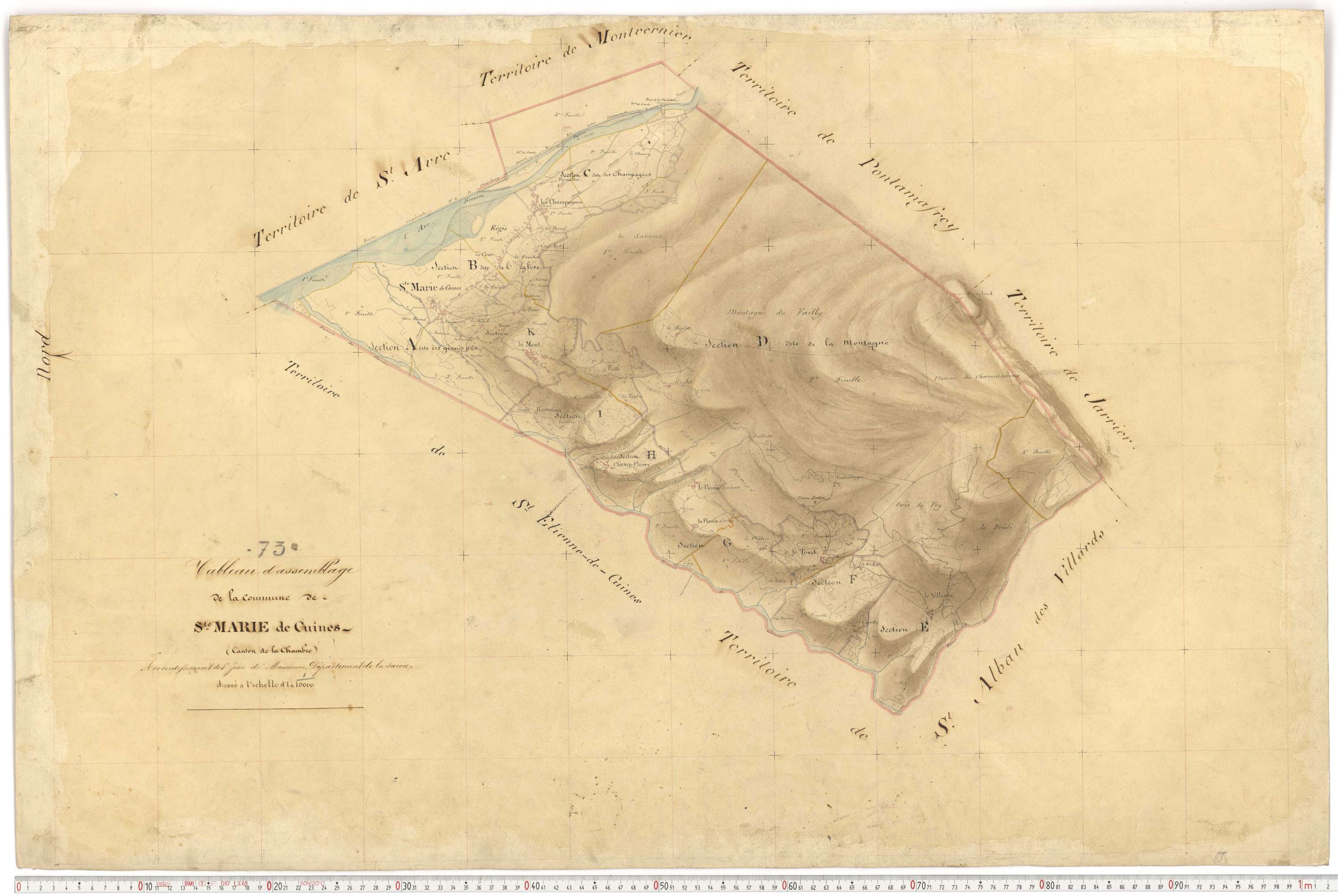 Sainte-Marie-de-Cuines - Plans cadastraux du premier cadastre français.