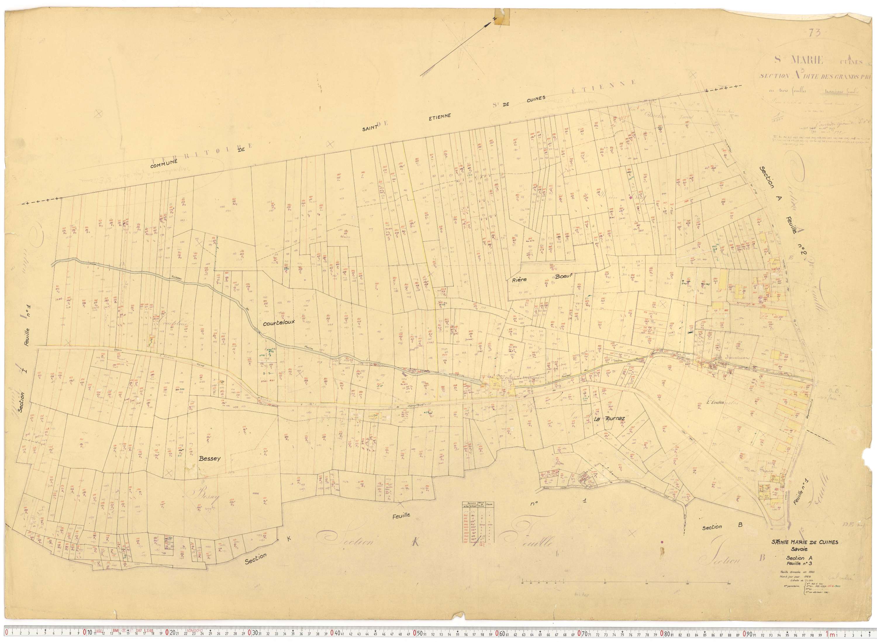 Sainte-Marie-de-Cuines - Plans cadastraux du cadastre rénové.