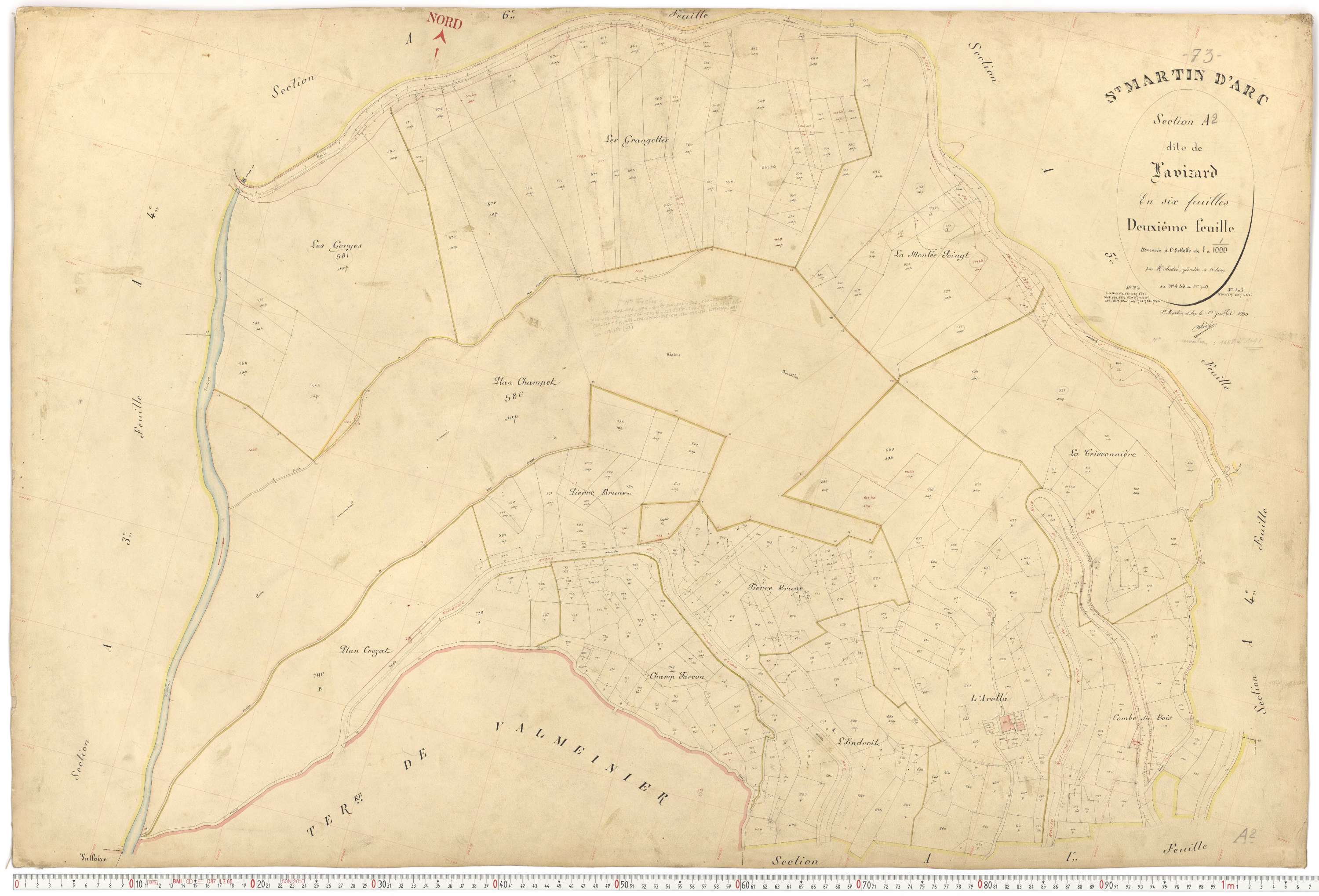 Saint-Martin-d'Arc - Plans cadastraux du premier cadastre français.