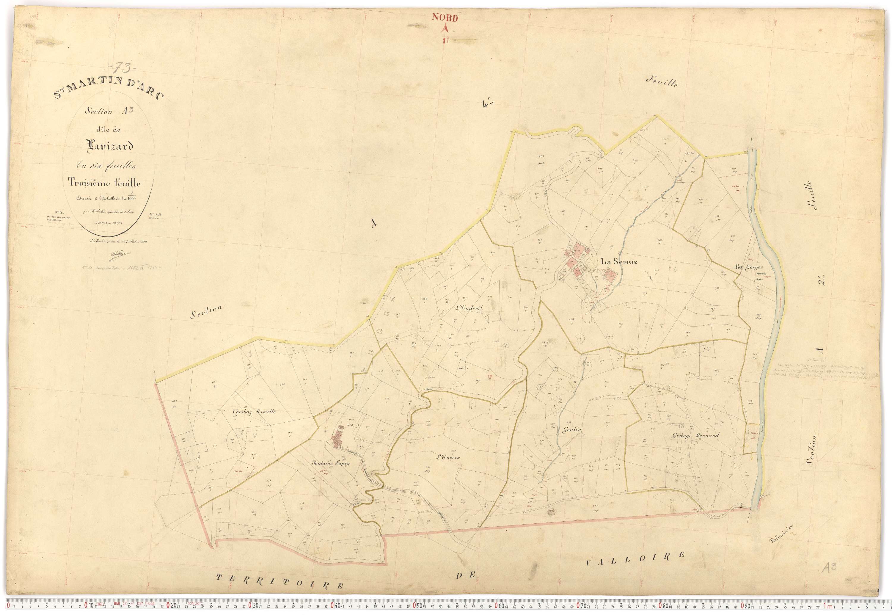 Saint-Martin-d'Arc - Plans cadastraux du premier cadastre français.