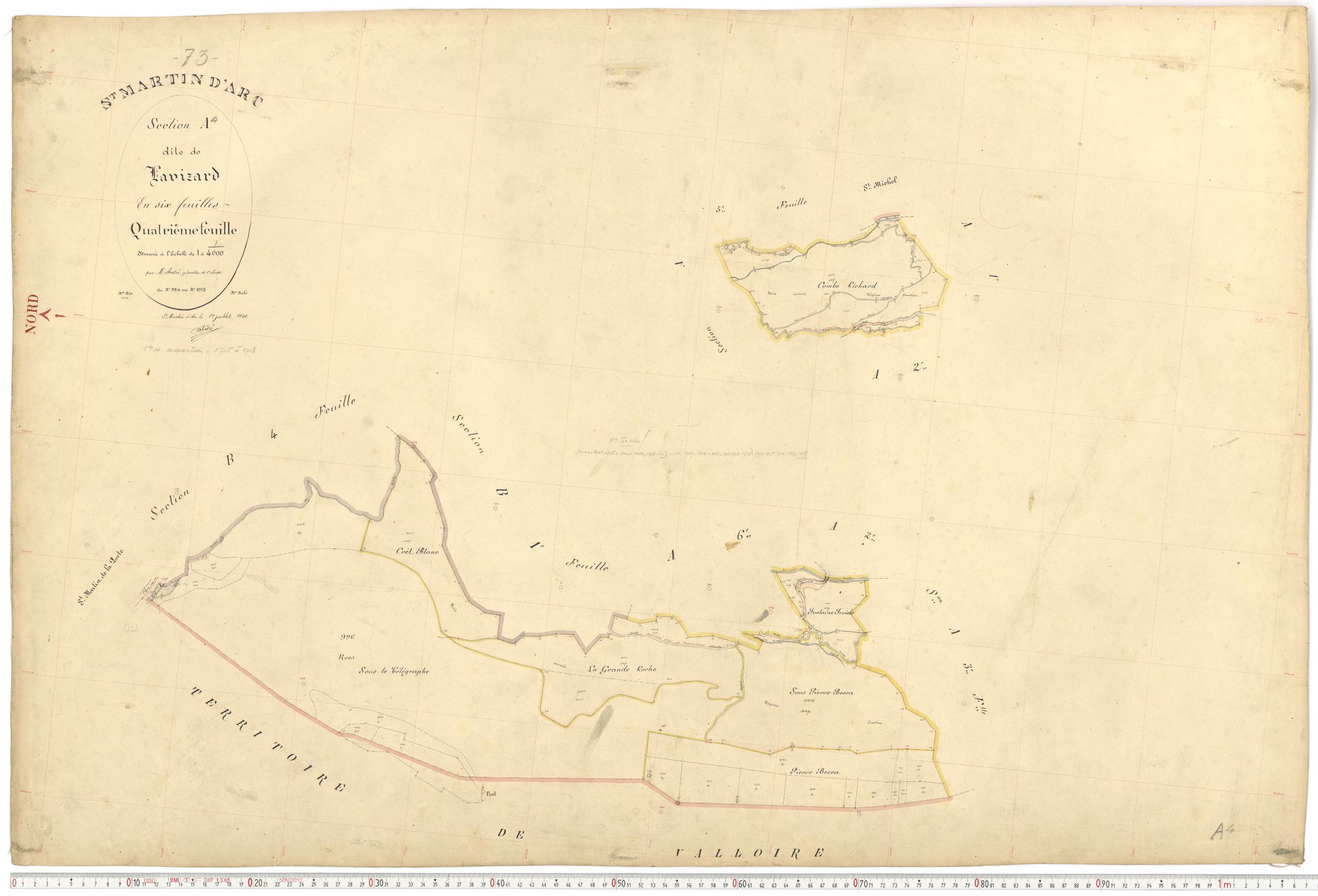 Saint-Martin-d'Arc - Plans cadastraux du premier cadastre français.