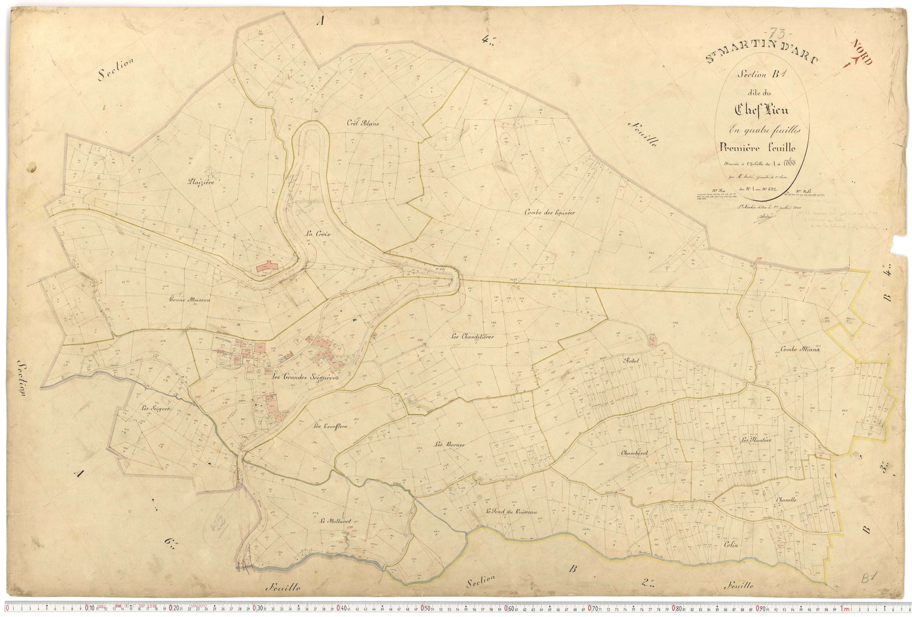 Saint-Martin-d'Arc - Plans cadastraux du premier cadastre français.