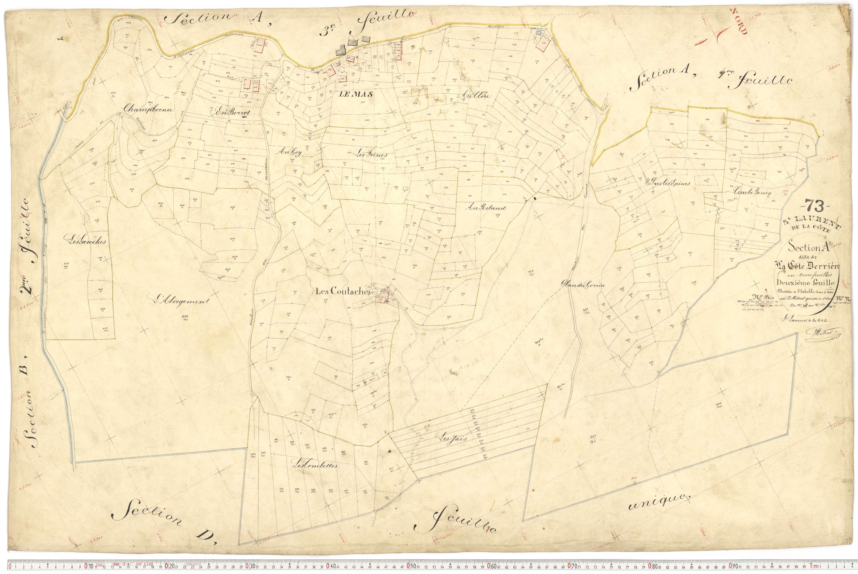 Saint-Martin-de-Belleville - Plans cadastraux du premier cadastre français.