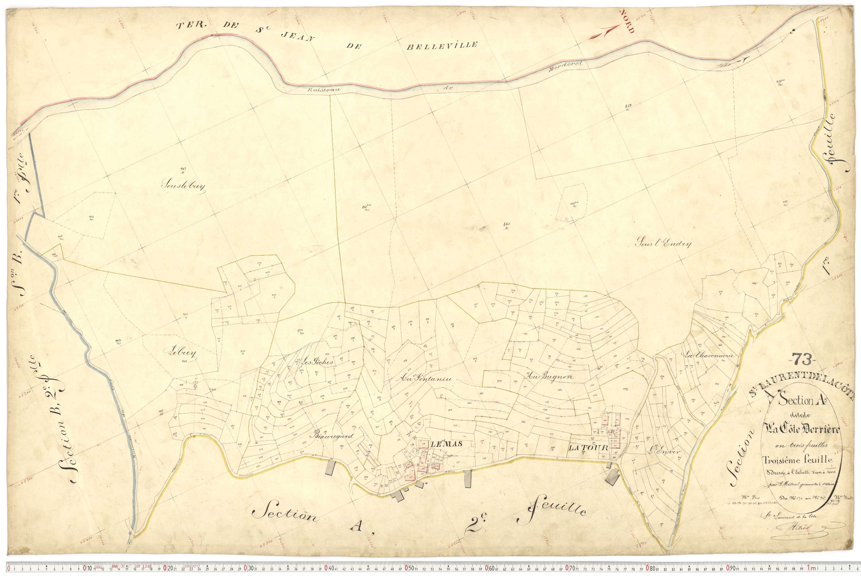 Saint-Martin-de-Belleville - Plans cadastraux du premier cadastre français.