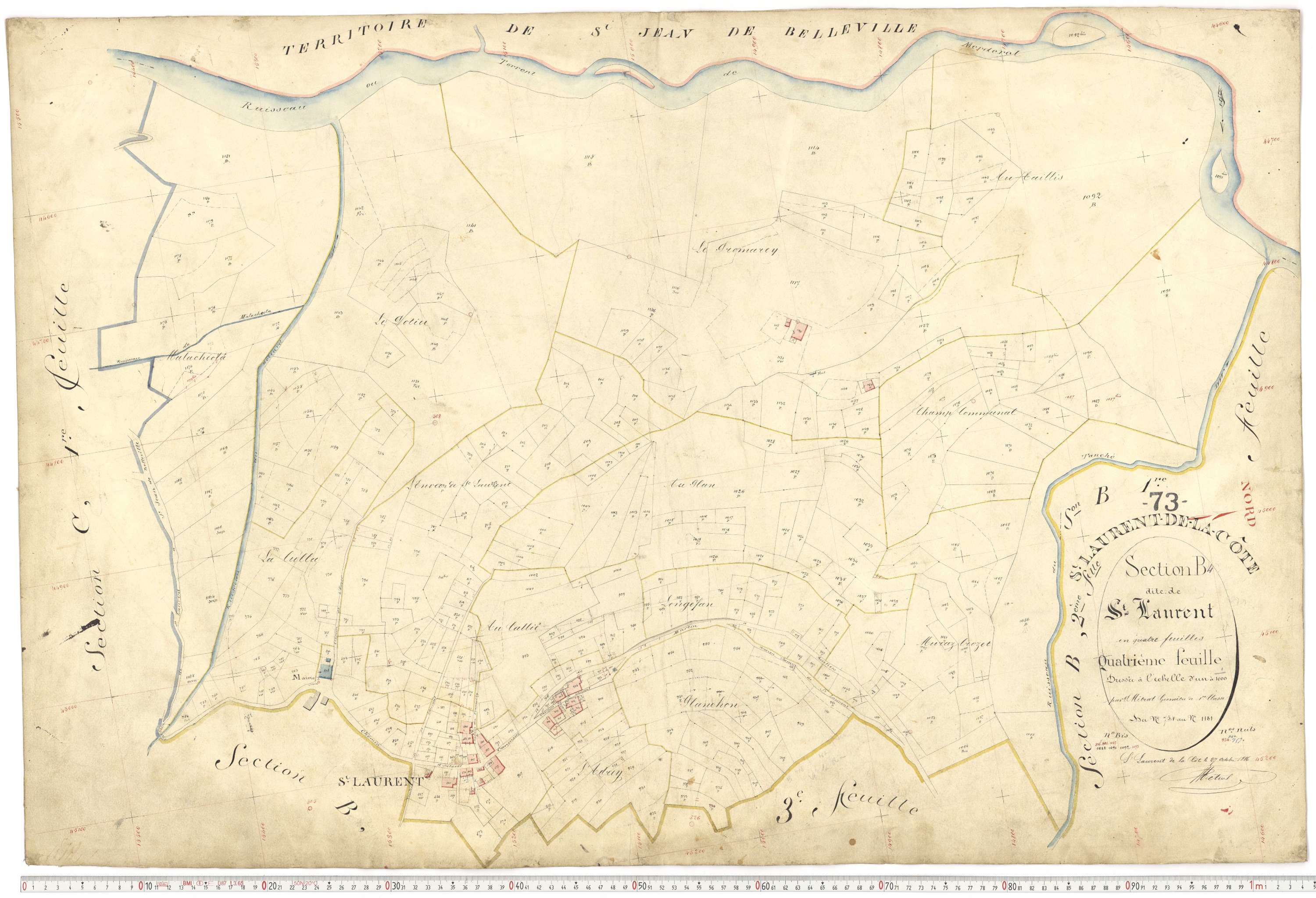 Saint-Martin-de-Belleville - Plans cadastraux du premier cadastre français.