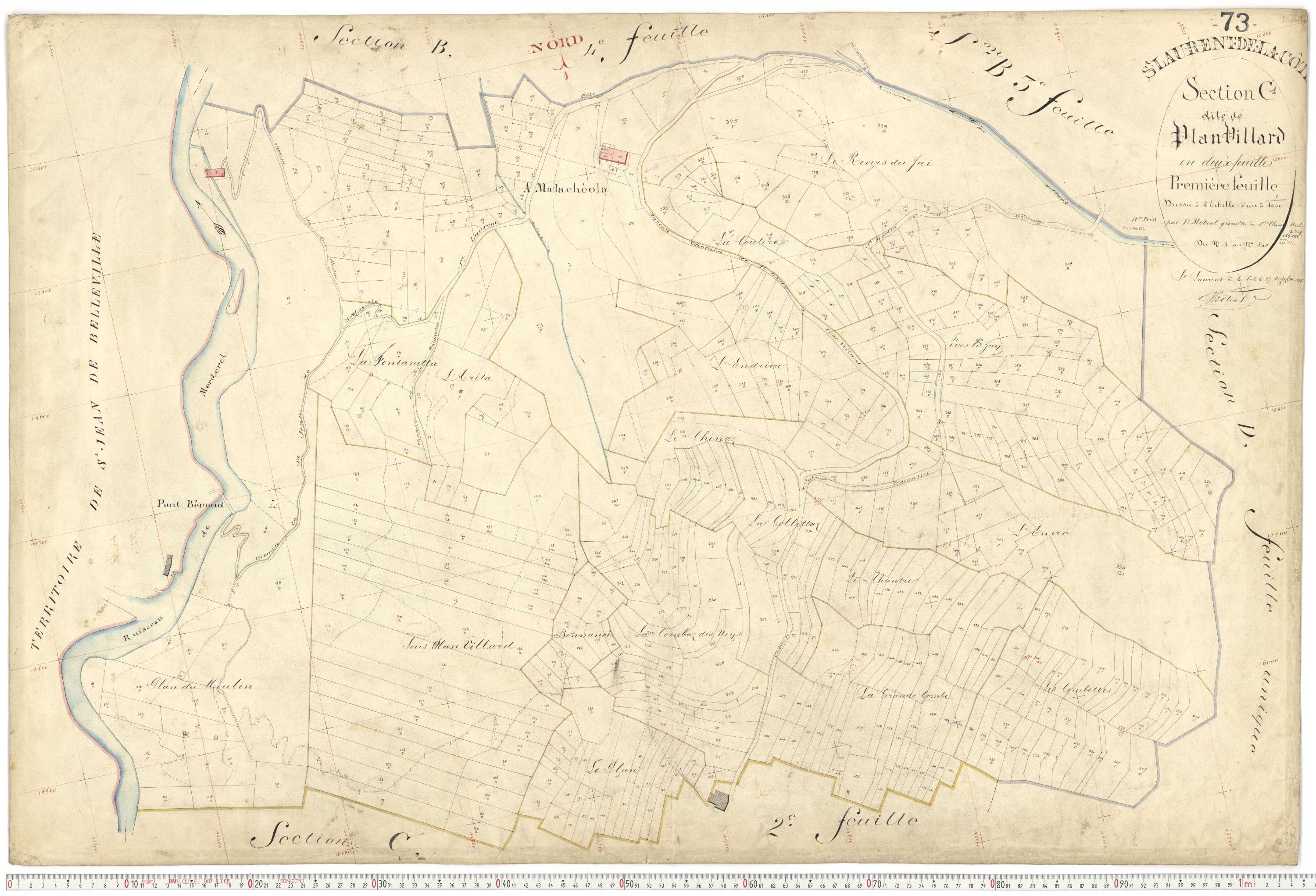 Saint-Martin-de-Belleville - Plans cadastraux du premier cadastre français.
