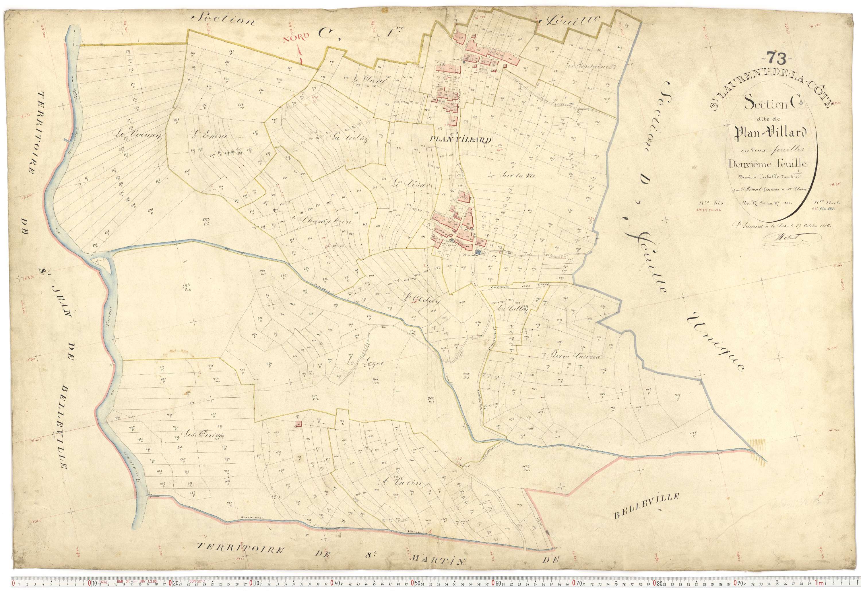Saint-Martin-de-Belleville - Plans cadastraux du premier cadastre français.