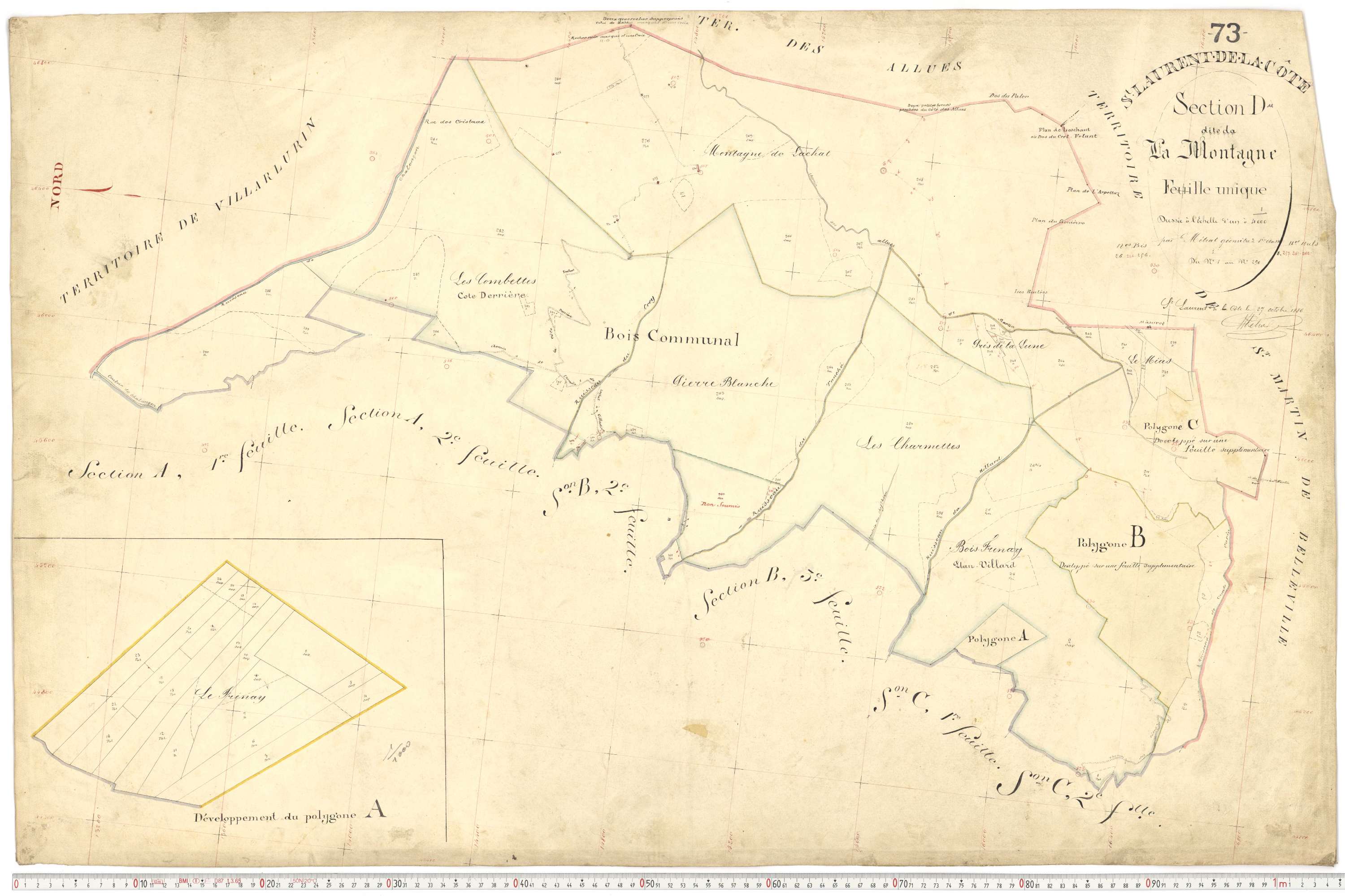 Saint-Martin-de-Belleville - Plans cadastraux du premier cadastre français.