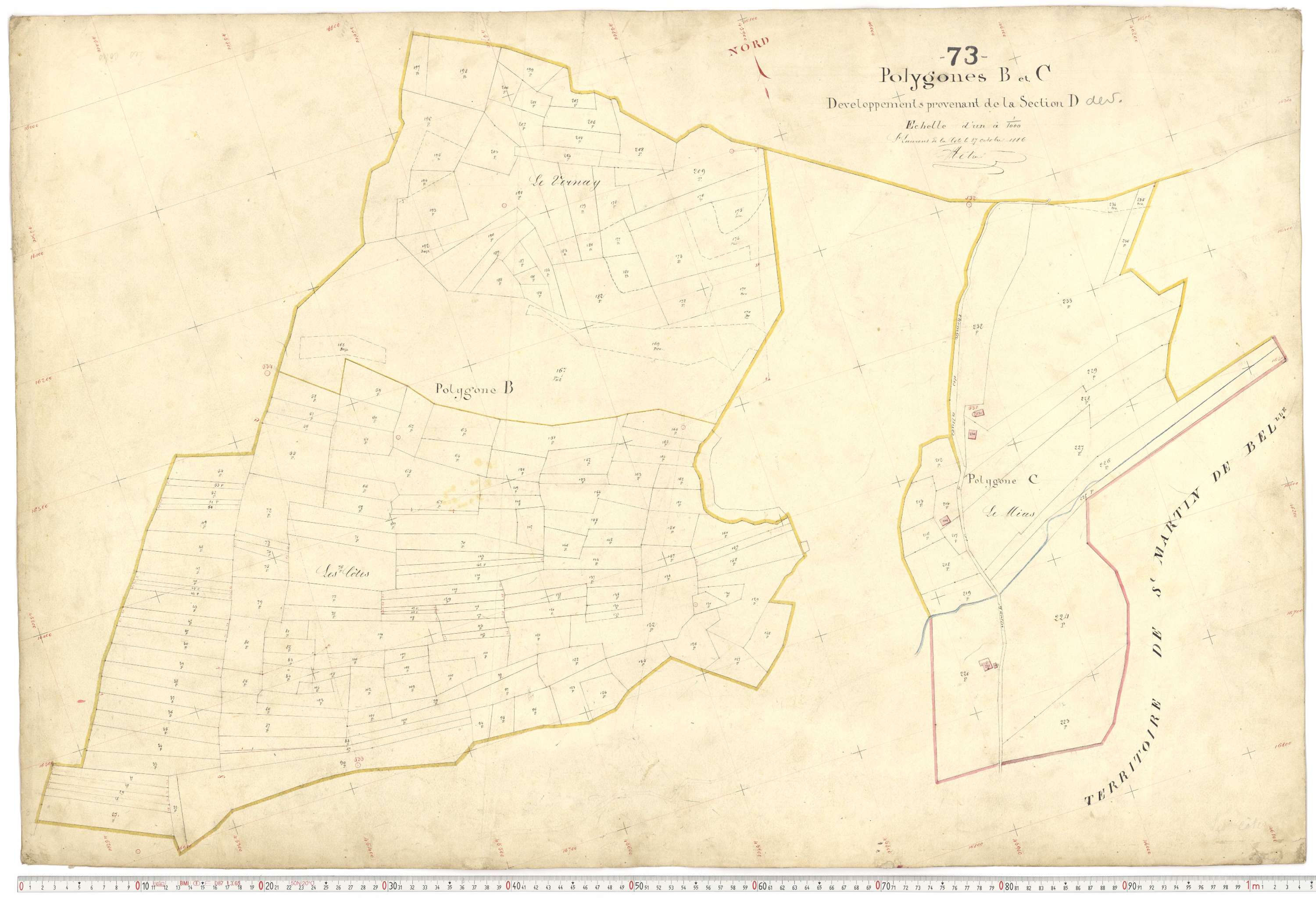 Saint-Martin-de-Belleville - Plans cadastraux du premier cadastre français.