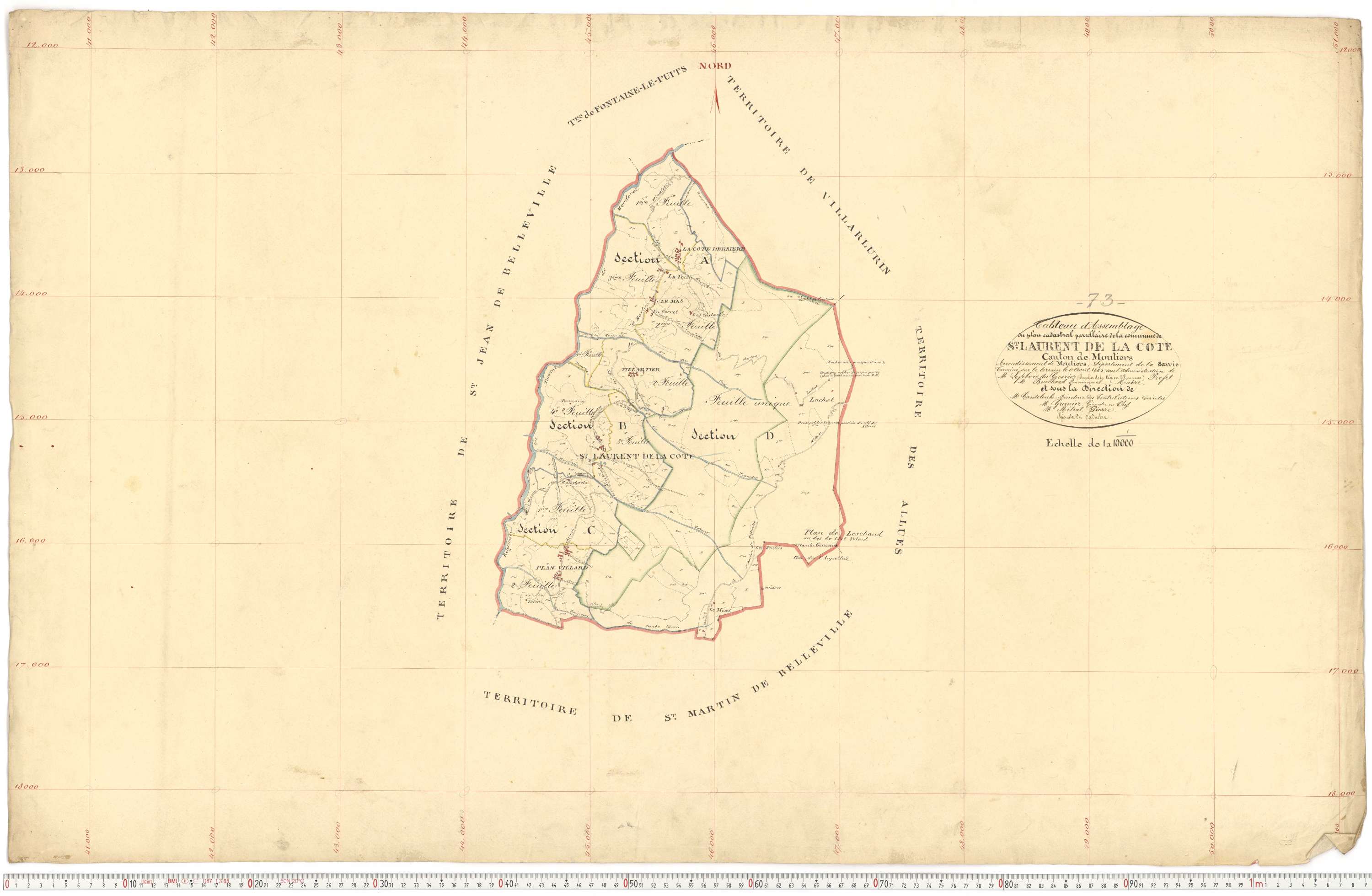 Saint-Martin-de-Belleville - Plans cadastraux du premier cadastre français.