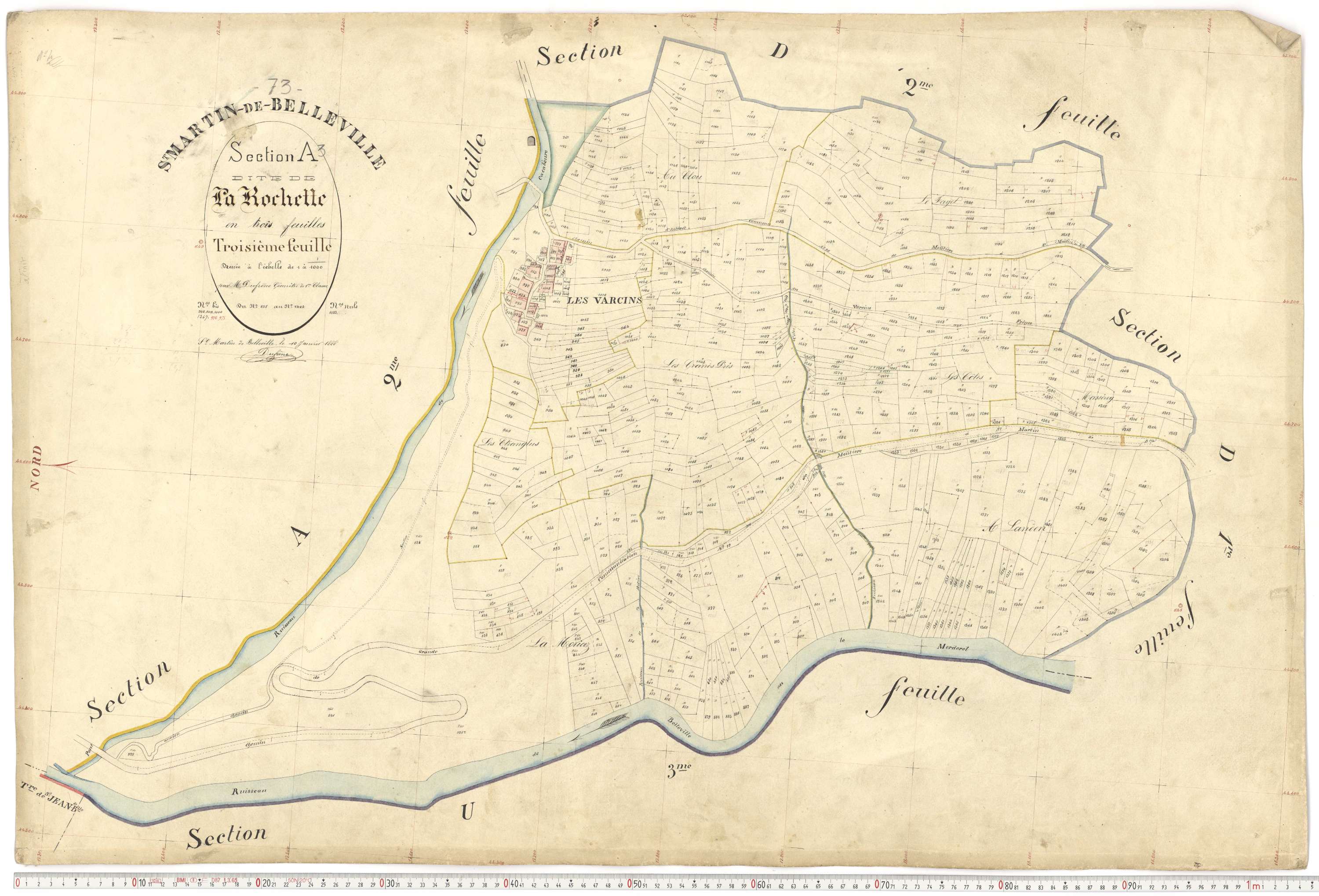 Saint-Martin-de-Belleville - Plans cadastraux du premier cadastre français.