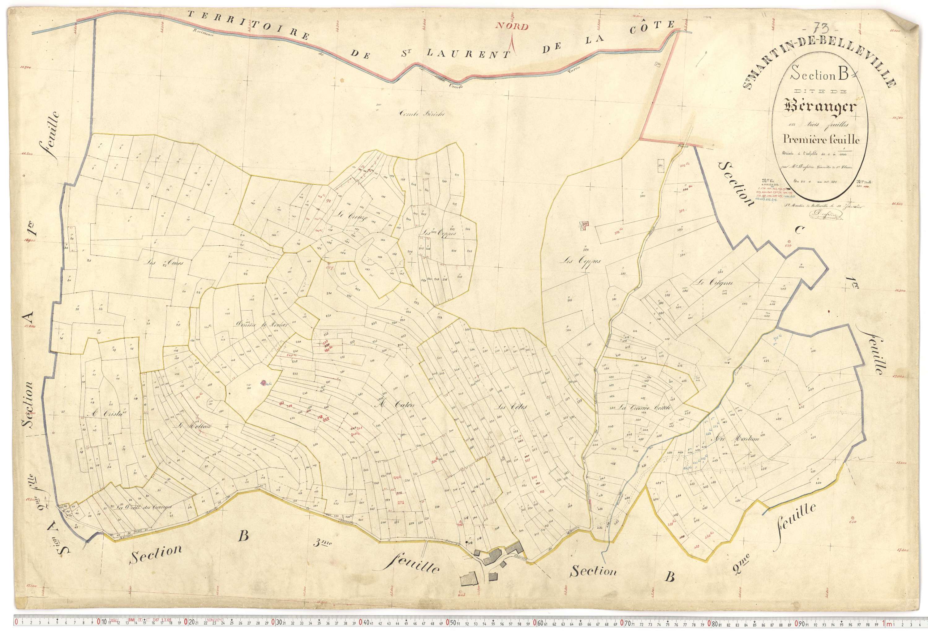 Saint-Martin-de-Belleville - Plans cadastraux du premier cadastre français.