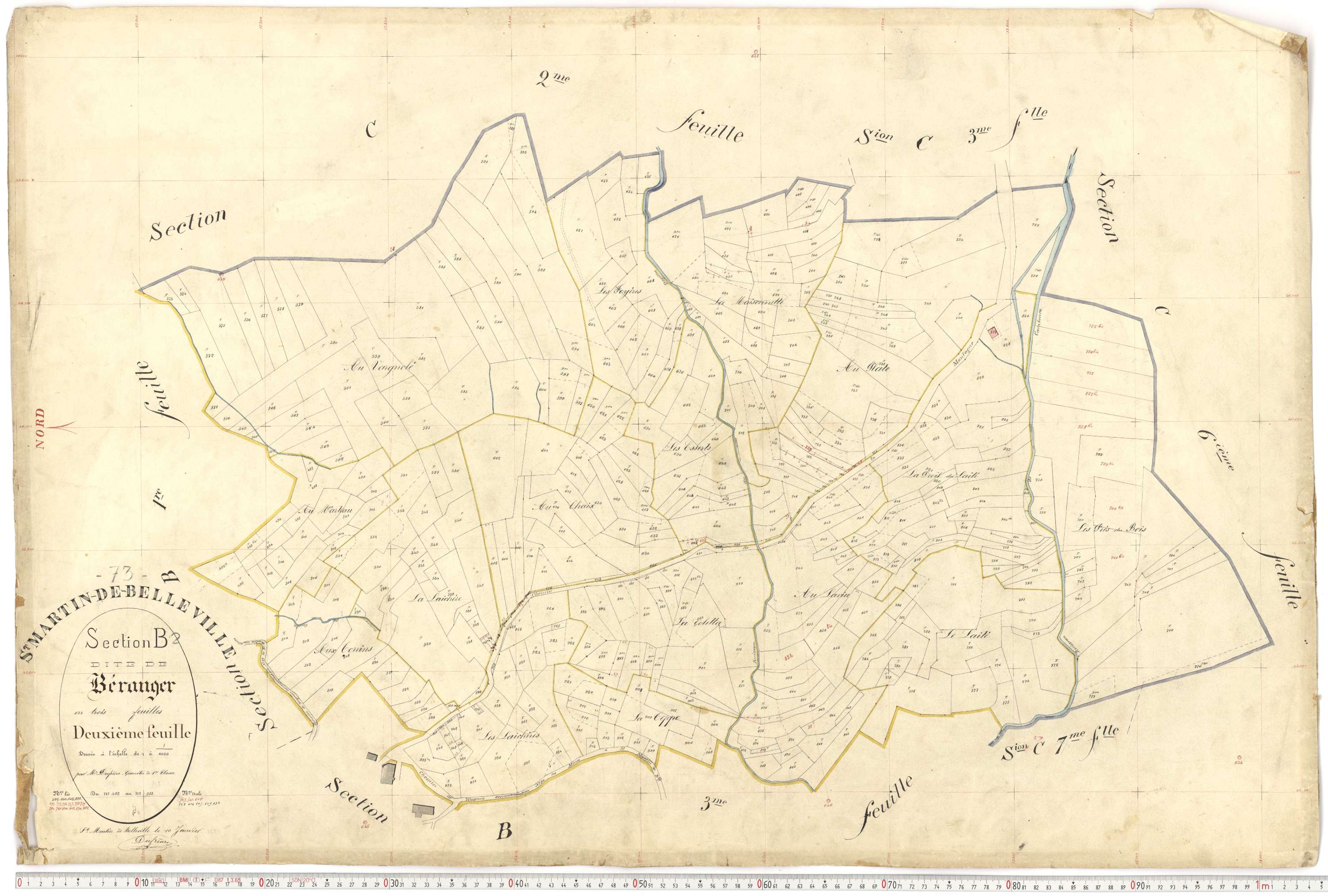 Saint-Martin-de-Belleville - Plans cadastraux du premier cadastre français.